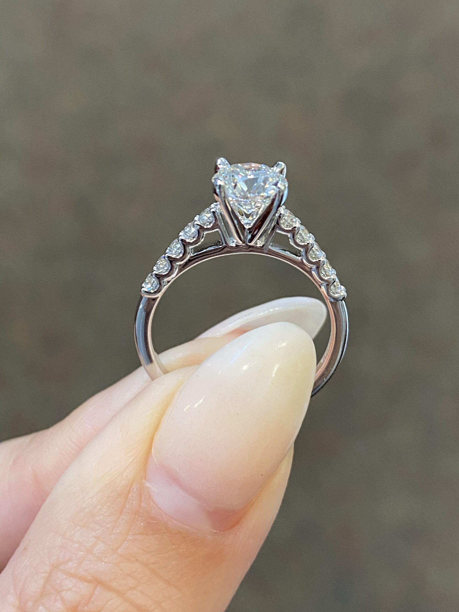 14k White Gold 1.01 Carat Genuine G.I.A. Certified Round Brilliant Cut Diamond Solitaire - Image 6