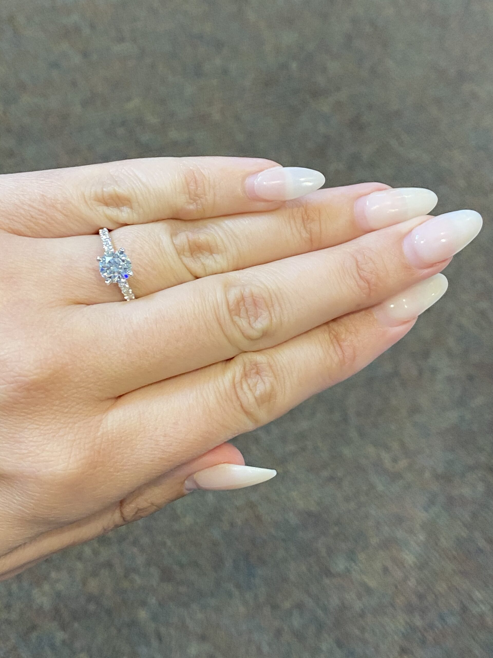 14k White Gold 1.01 Carat Genuine G.I.A. Certified Round Brilliant Cut Diamond Solitaire - Image 11