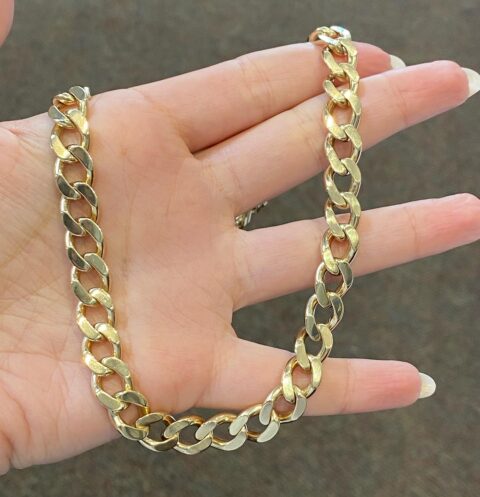 14k Yellow Gold Heavy Weight 16” Curb Link Chain
