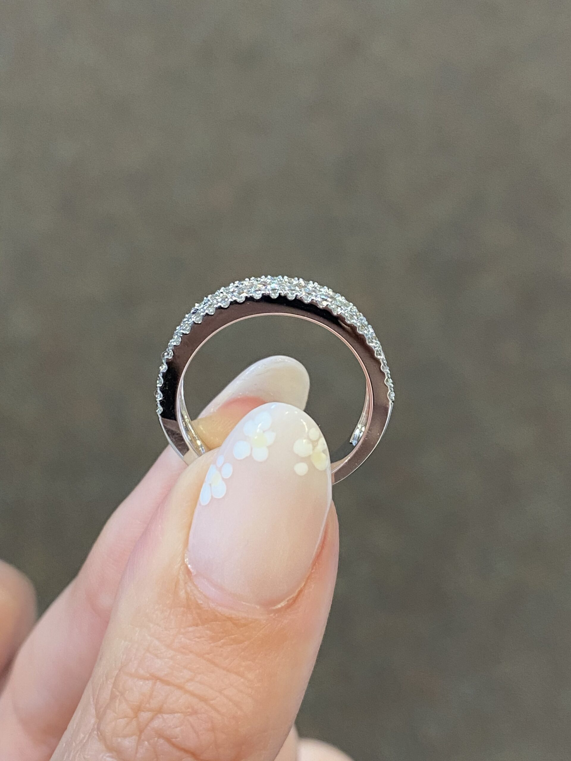 14k White Gold 1.40 Cttw Genuine Round Brilliant Cut Diamond 3 Row Band - Image 12