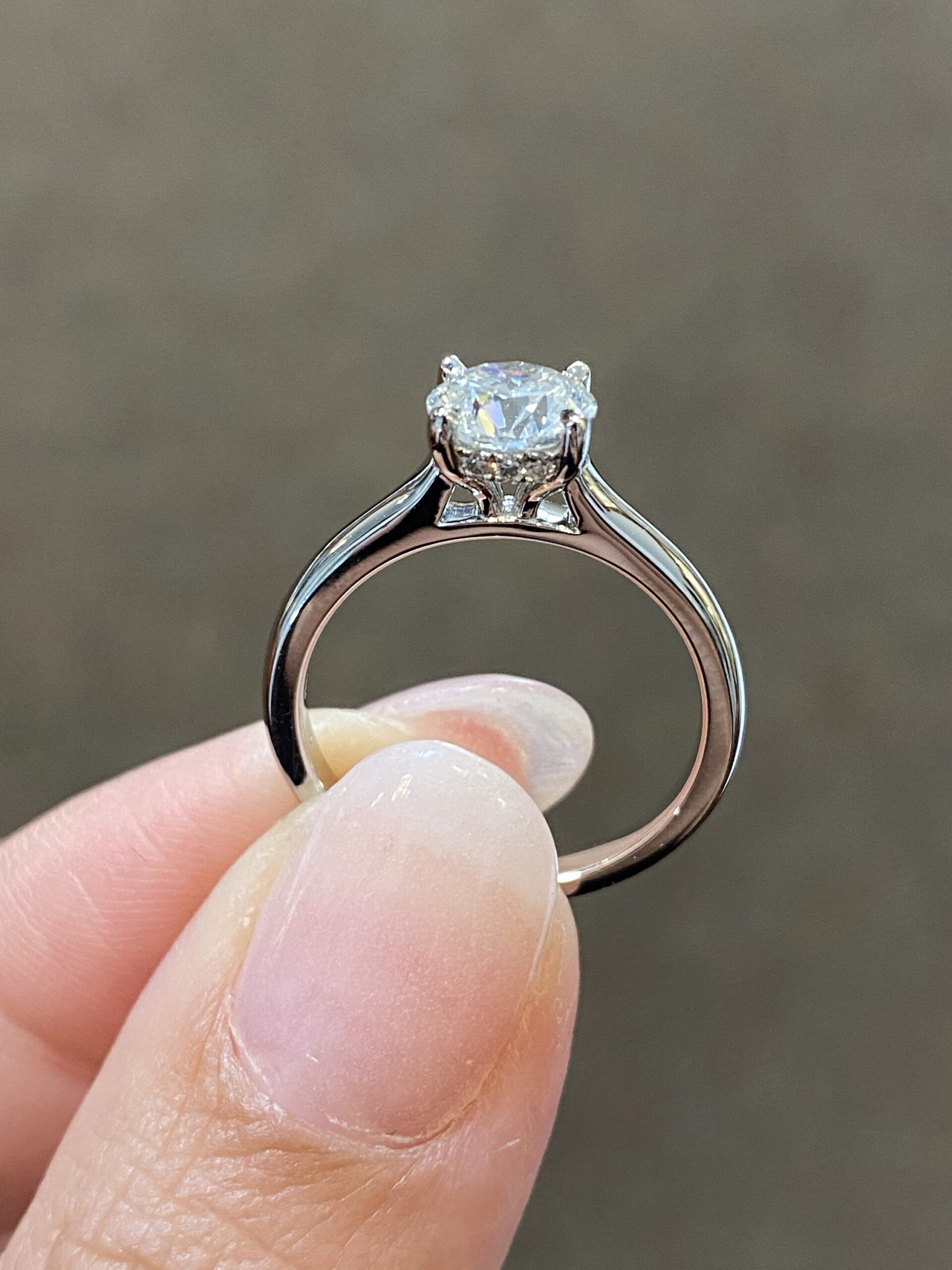 Platinum G.I.A. Certified 1.07 Carat Round Brilliant Cut Diamond Solitaire - Image 10