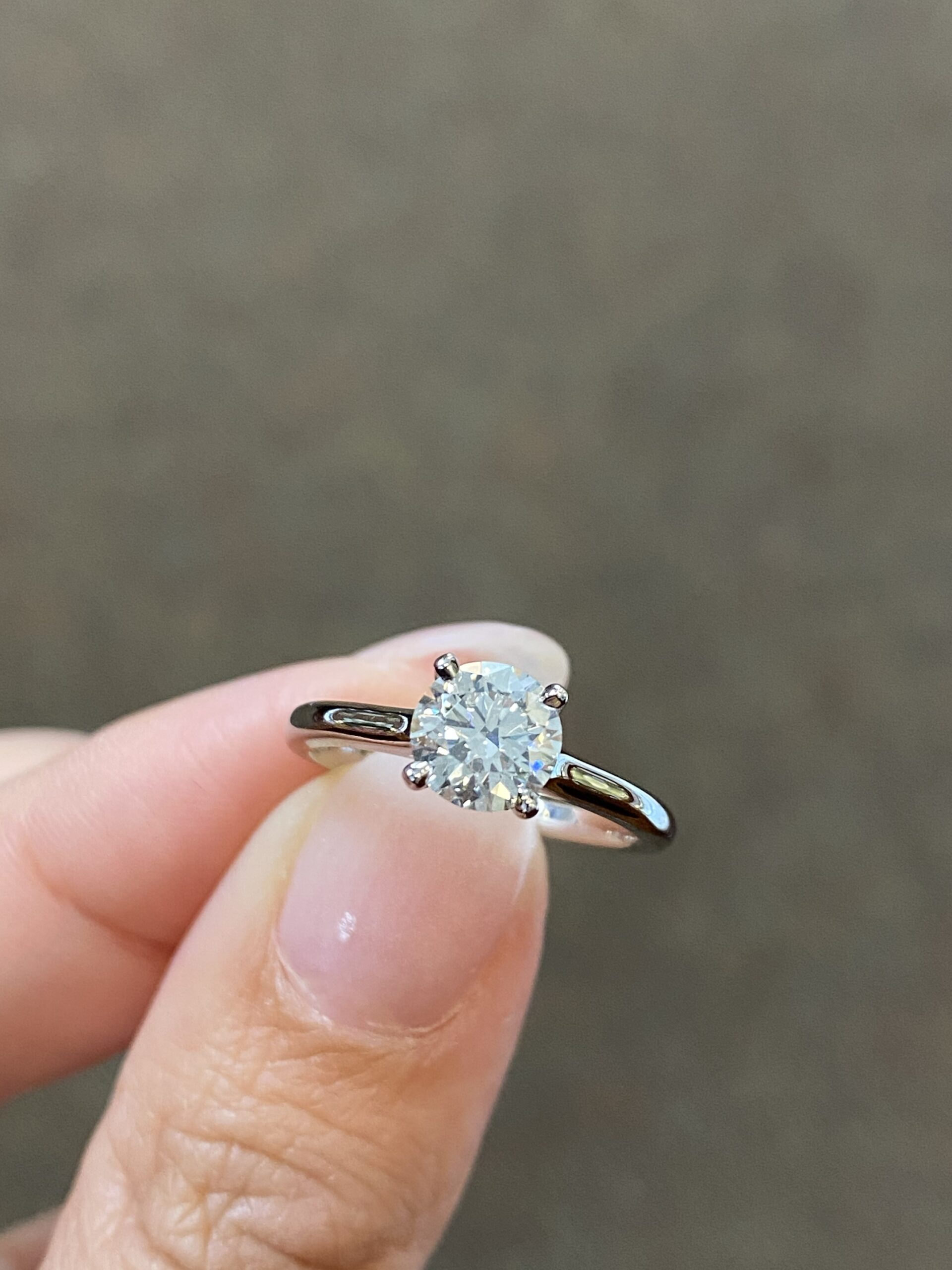 Platinum G.I.A. Certified 1.07 Carat Round Brilliant Cut Diamond Solitaire - Image 6