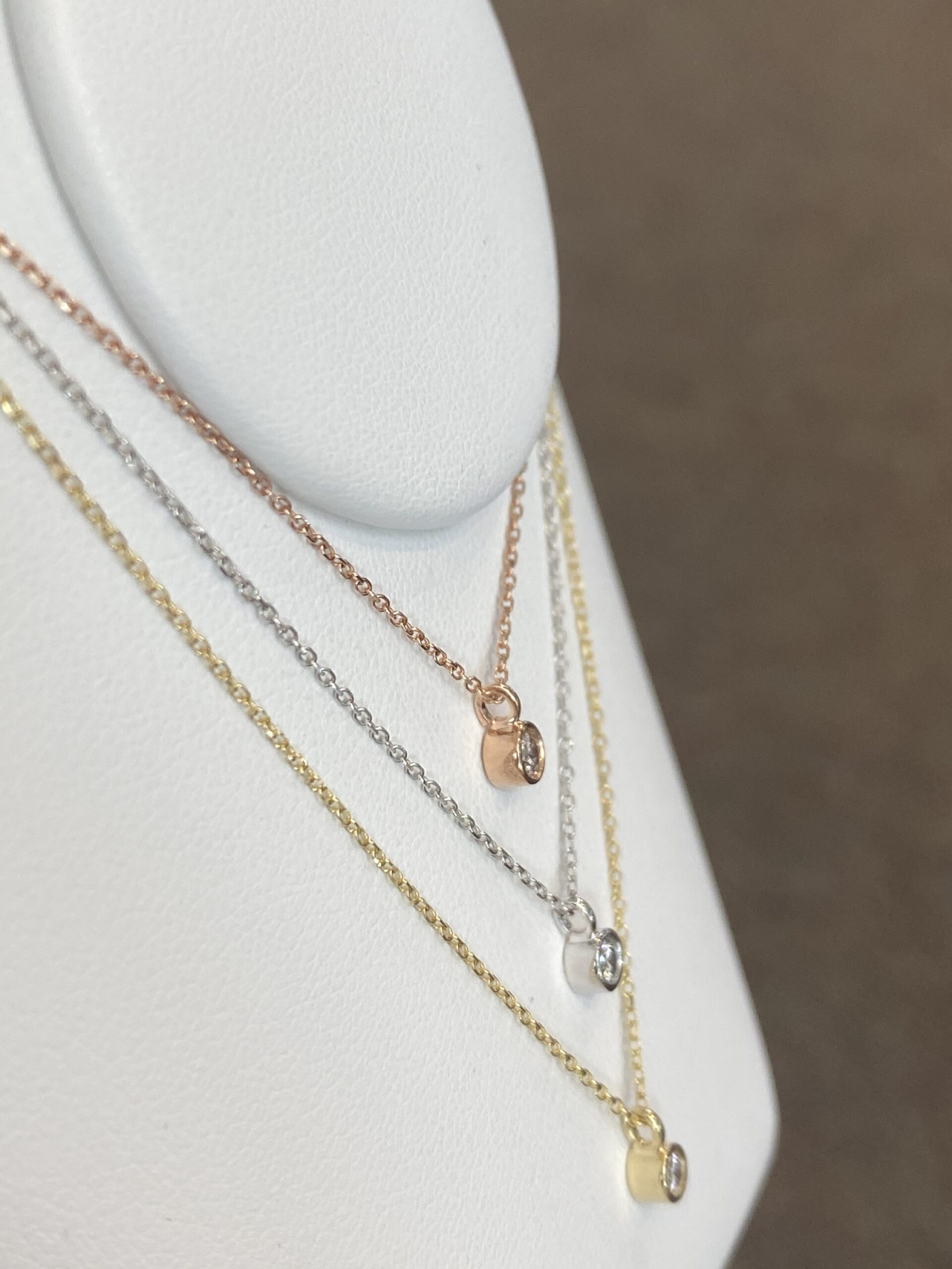 14k Genuine .07 Cttw Diamond Bezel Pendant - Image 7