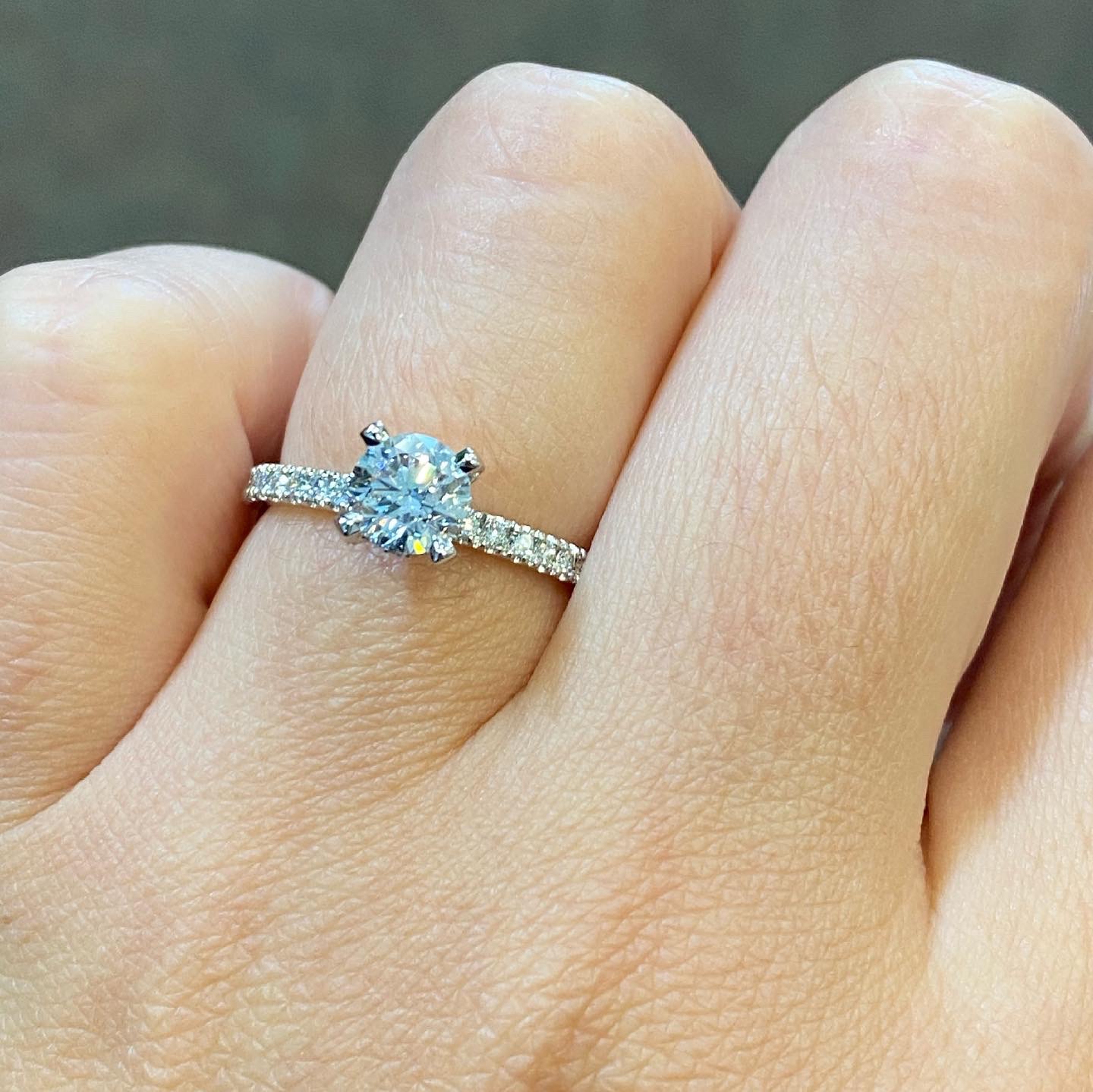 Platinum G.I.A. Certified .71 Round Brilliant Cut Diamond Solitaire - Image 9