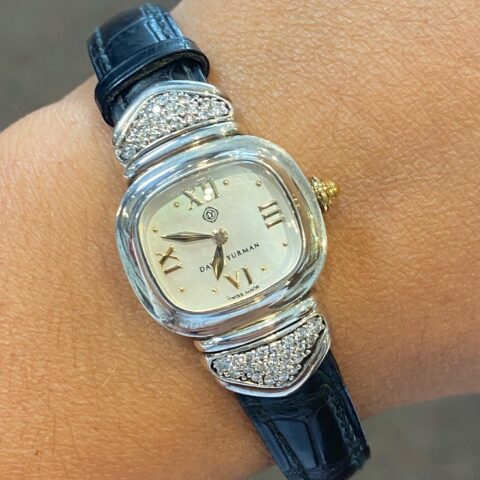 Lady’s Authentic Pre-Owned David Yurman Diamond Watch With Leather Strap