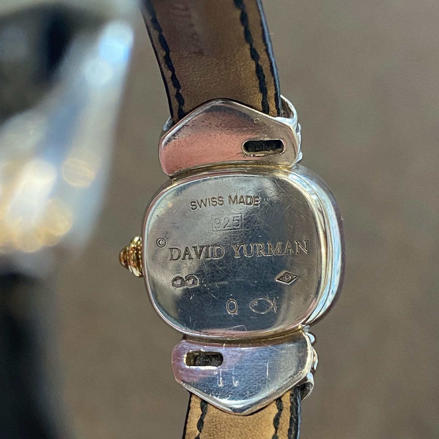 Lady’s Authentic Pre-Owned David Yurman Diamond Watch With Leather Strap - Image 8