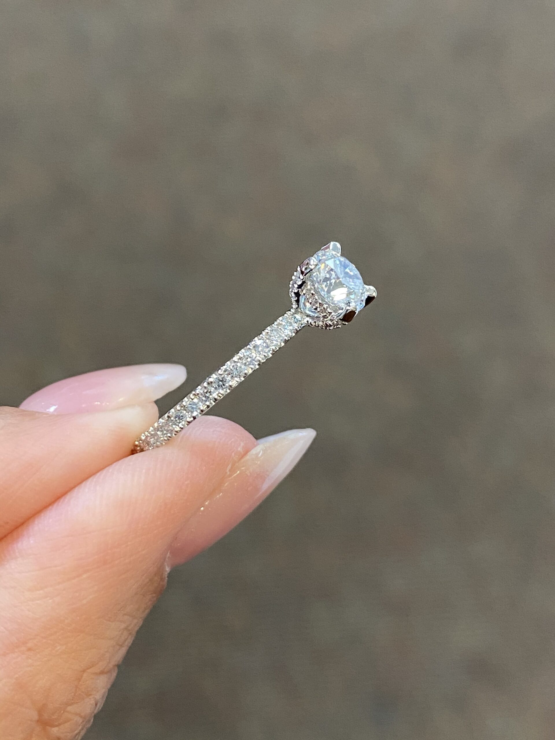 Platinum G.I.A. Certified .71 Round Brilliant Cut Diamond Solitaire - Image 2