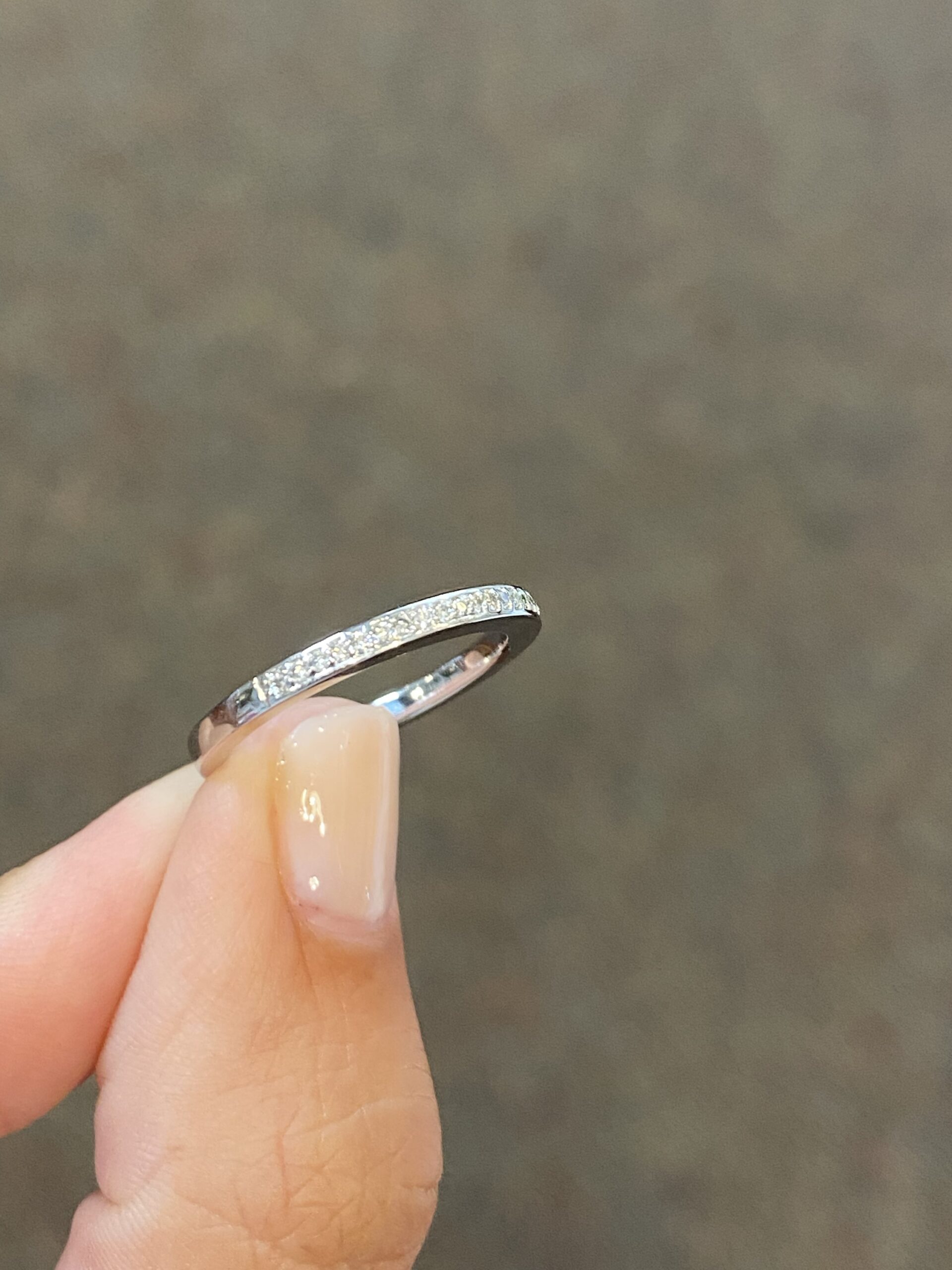 14k White Gold 38 Stone .19 Cttw Bead Set Genuine Diamond Band - Image 2