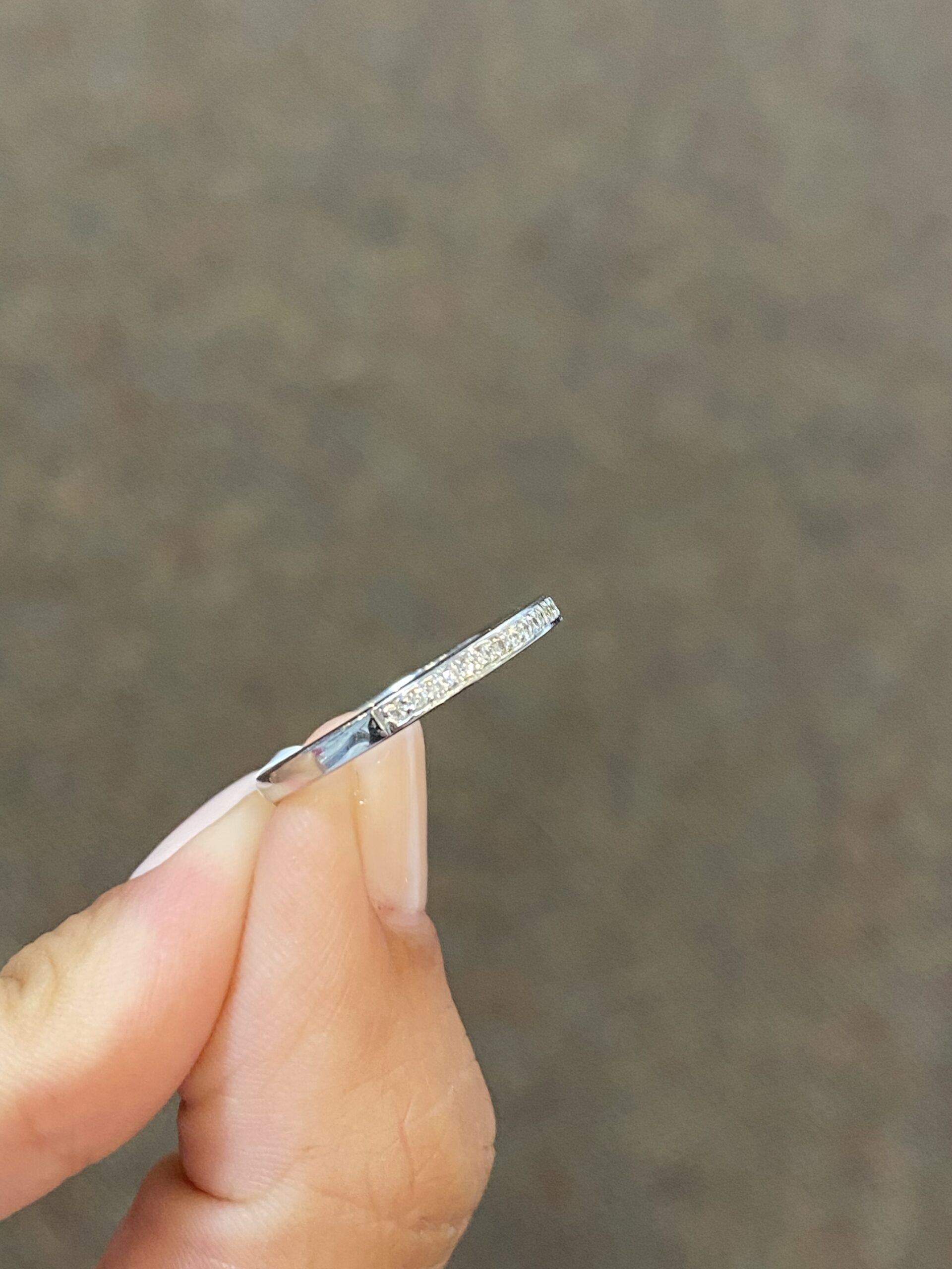 14k White Gold 38 Stone .19 Cttw Bead Set Genuine Diamond Band - Image 3