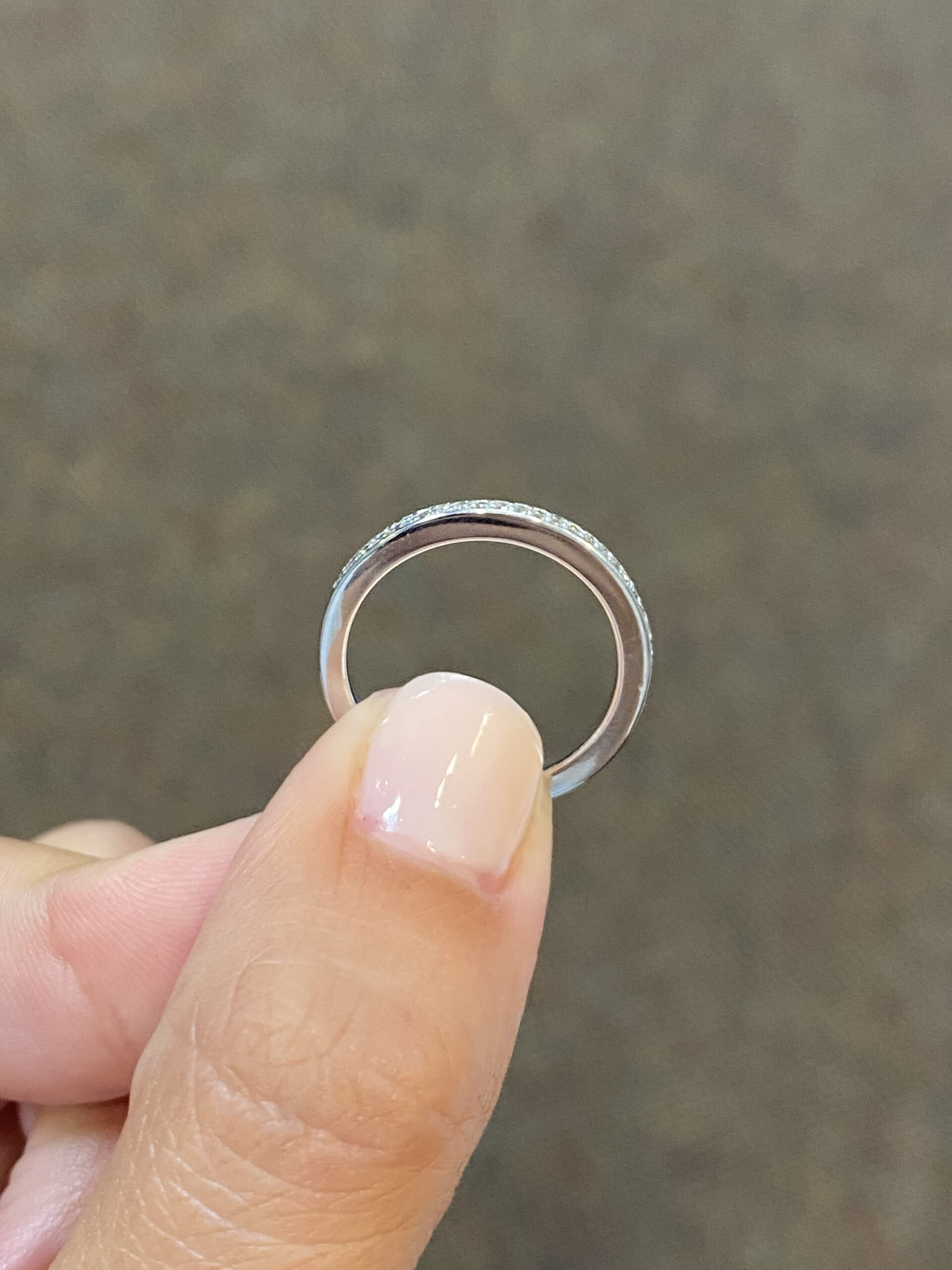 14k White Gold 38 Stone .19 Cttw Bead Set Genuine Diamond Band - Image 9