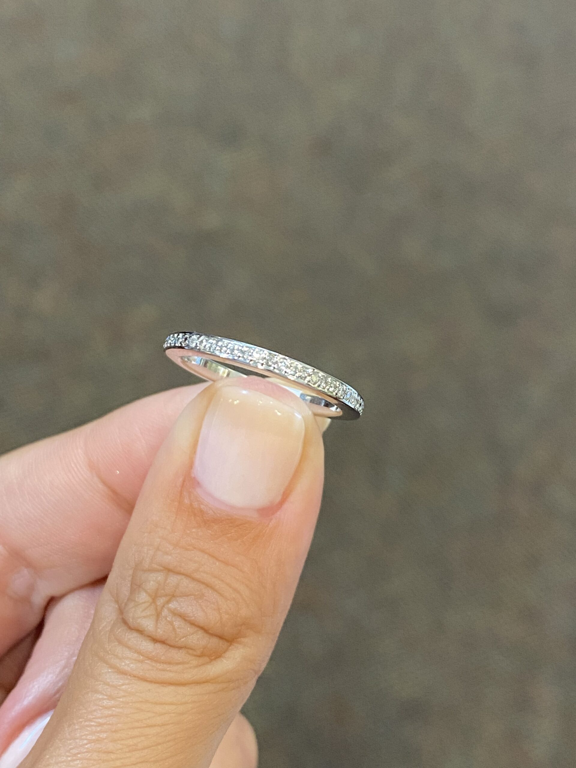 14k White Gold 38 Stone .19 Cttw Bead Set Genuine Diamond Band - Image 5