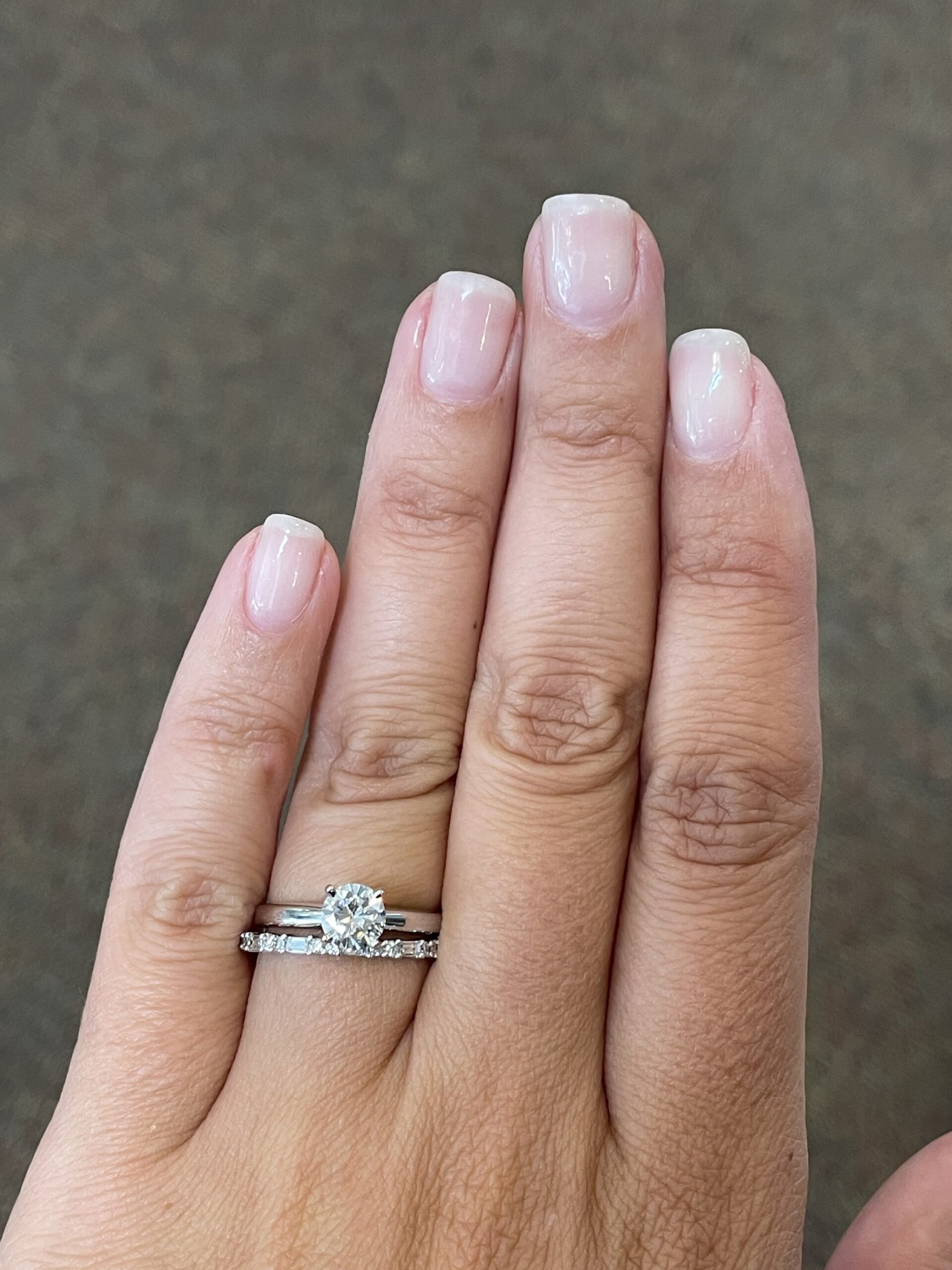 14k White Gold Delicate .24 Cttw Genuine Diamond Baguette & Round Brilliant Cut Diamond Baguette Band - Image 17