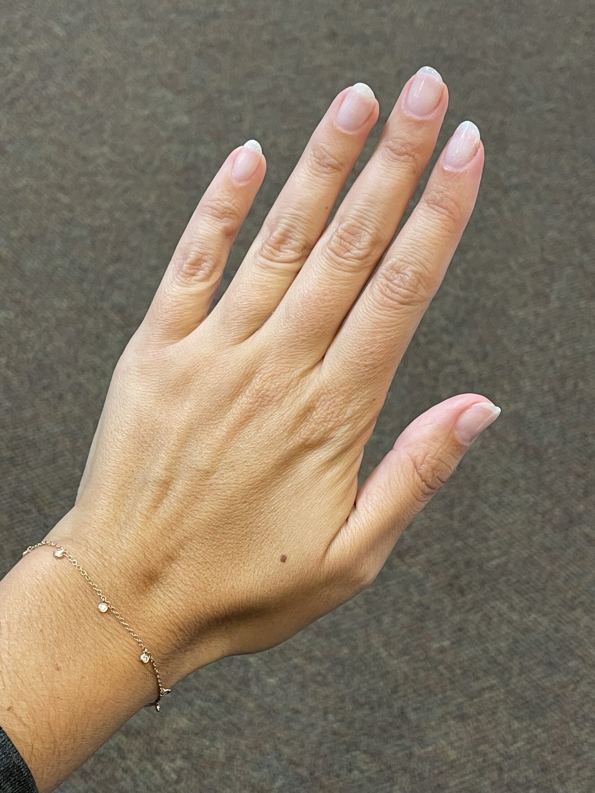 14k Rose Gold Genuine Bezel Set Diamond Dangle Bracelet