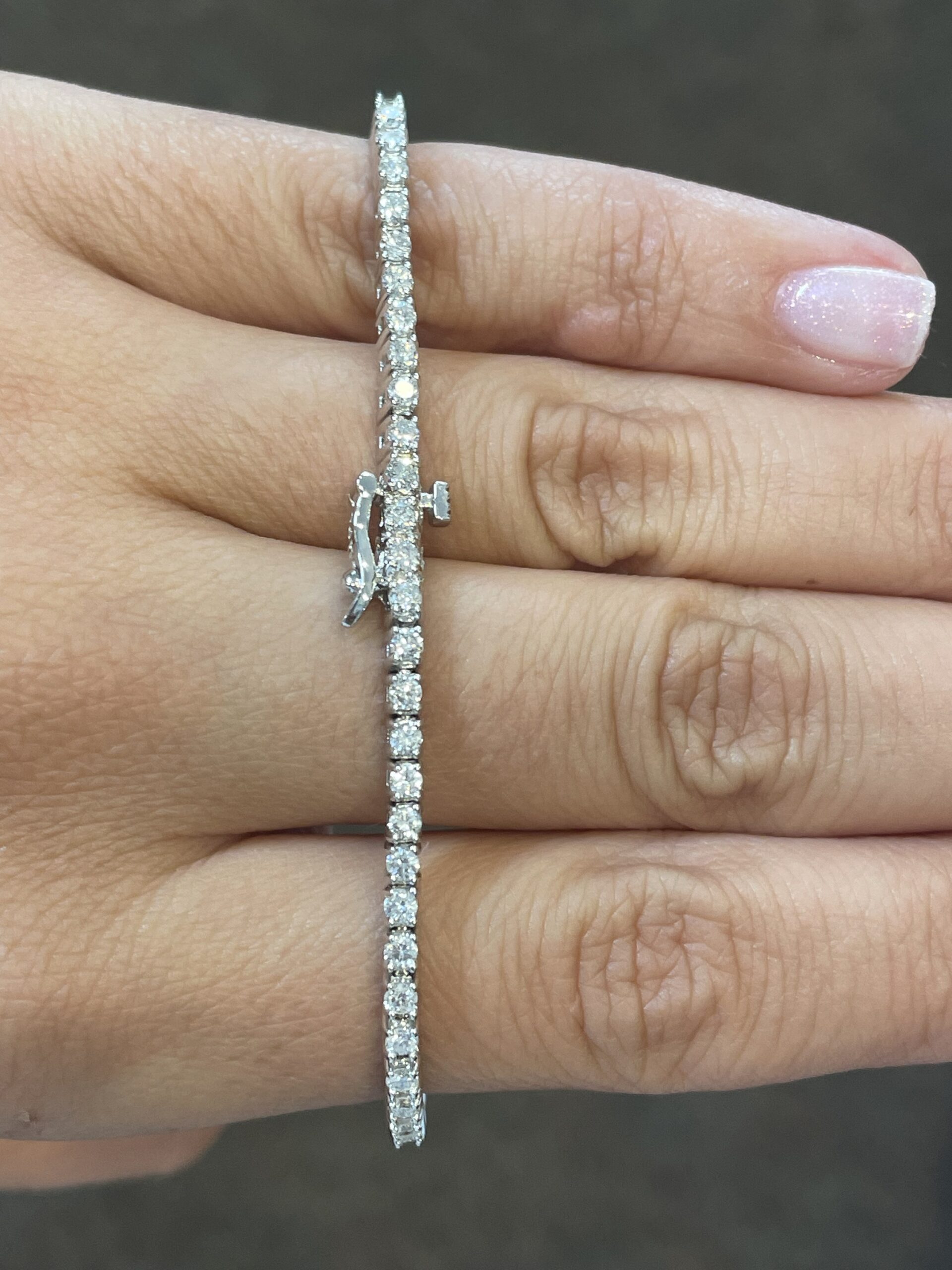 14k White Gold 2.50 Cttw Genuine Round Brilliant Cut Diamond Tennis bracelet - Image 17