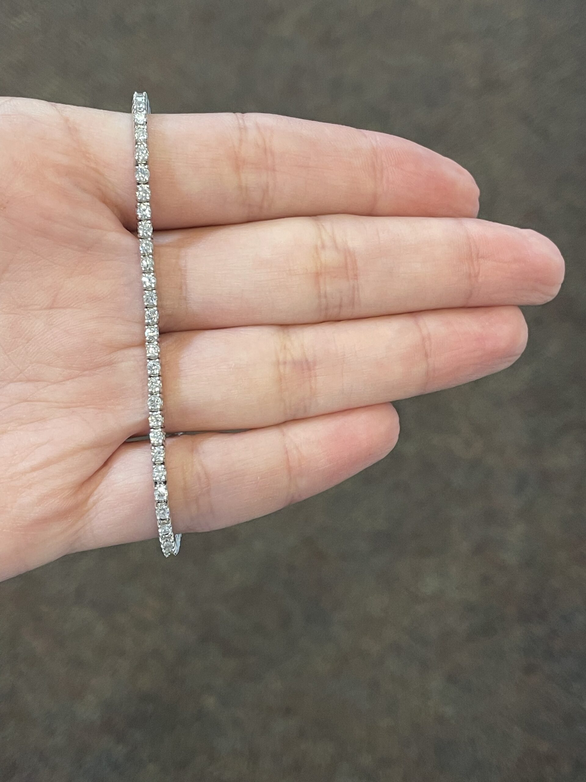 14k White Gold 2.50 Cttw Genuine Round Brilliant Cut Diamond Tennis bracelet - Image 15