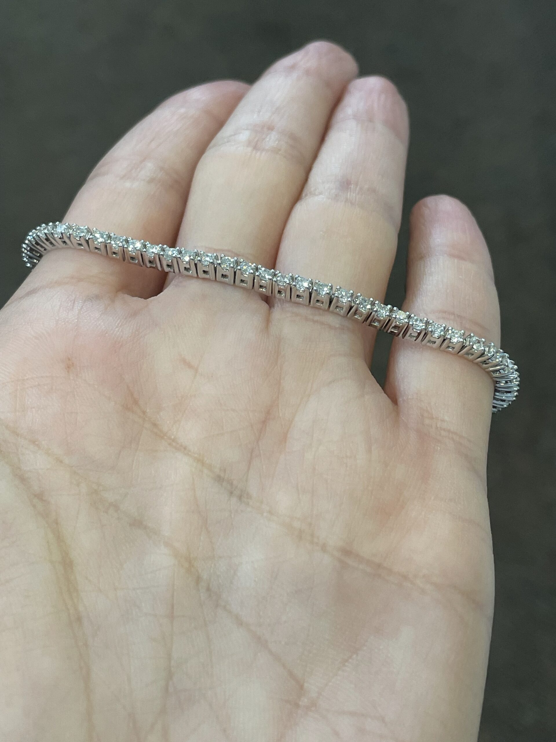 14k White Gold 2.50 Cttw Genuine Round Brilliant Cut Diamond Tennis bracelet - Image 13