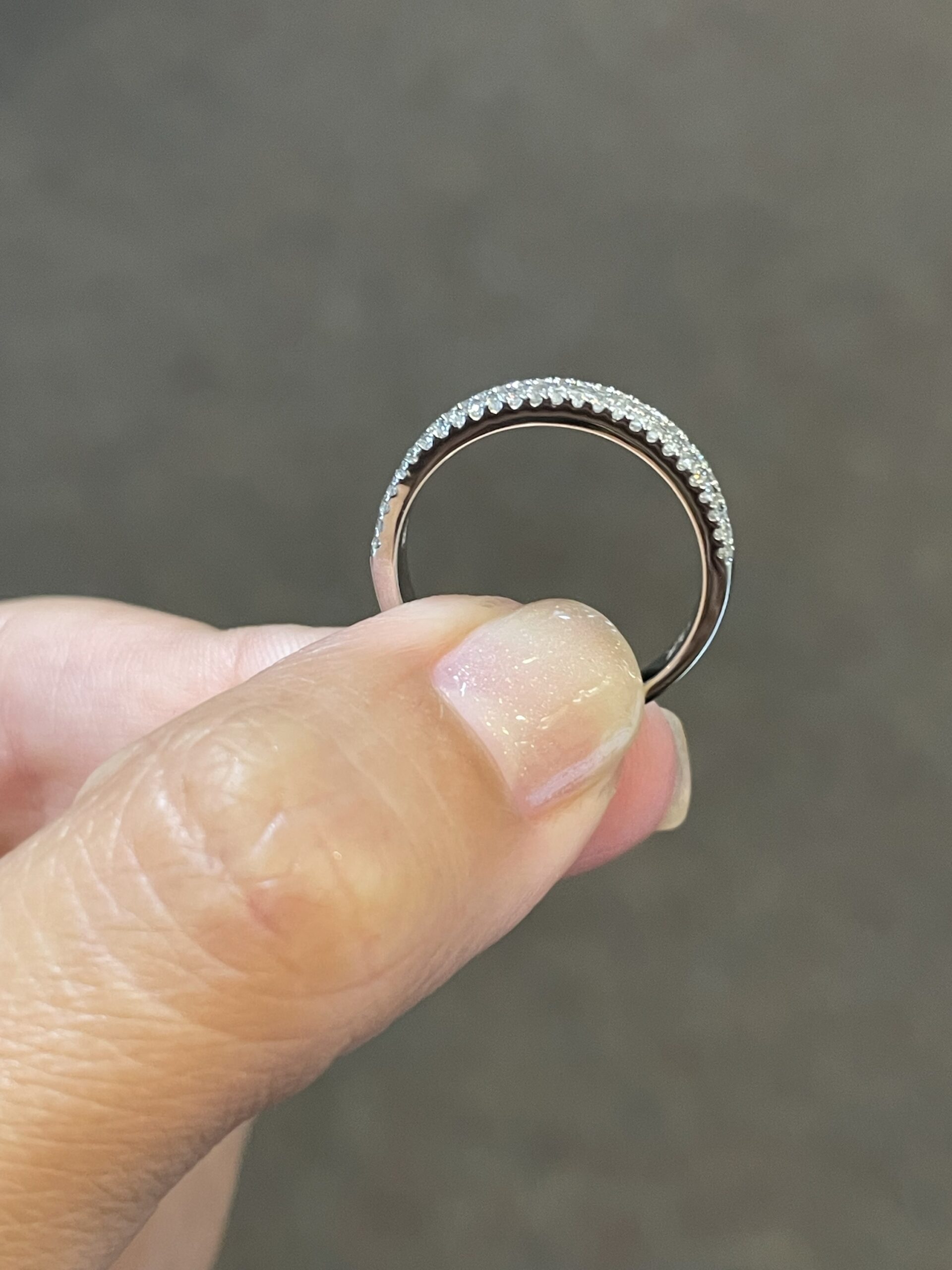 18k White Gold .60 Cttw Genuine Round Brilliant Cut Diamond & Diamond Baguette Band - Image 19