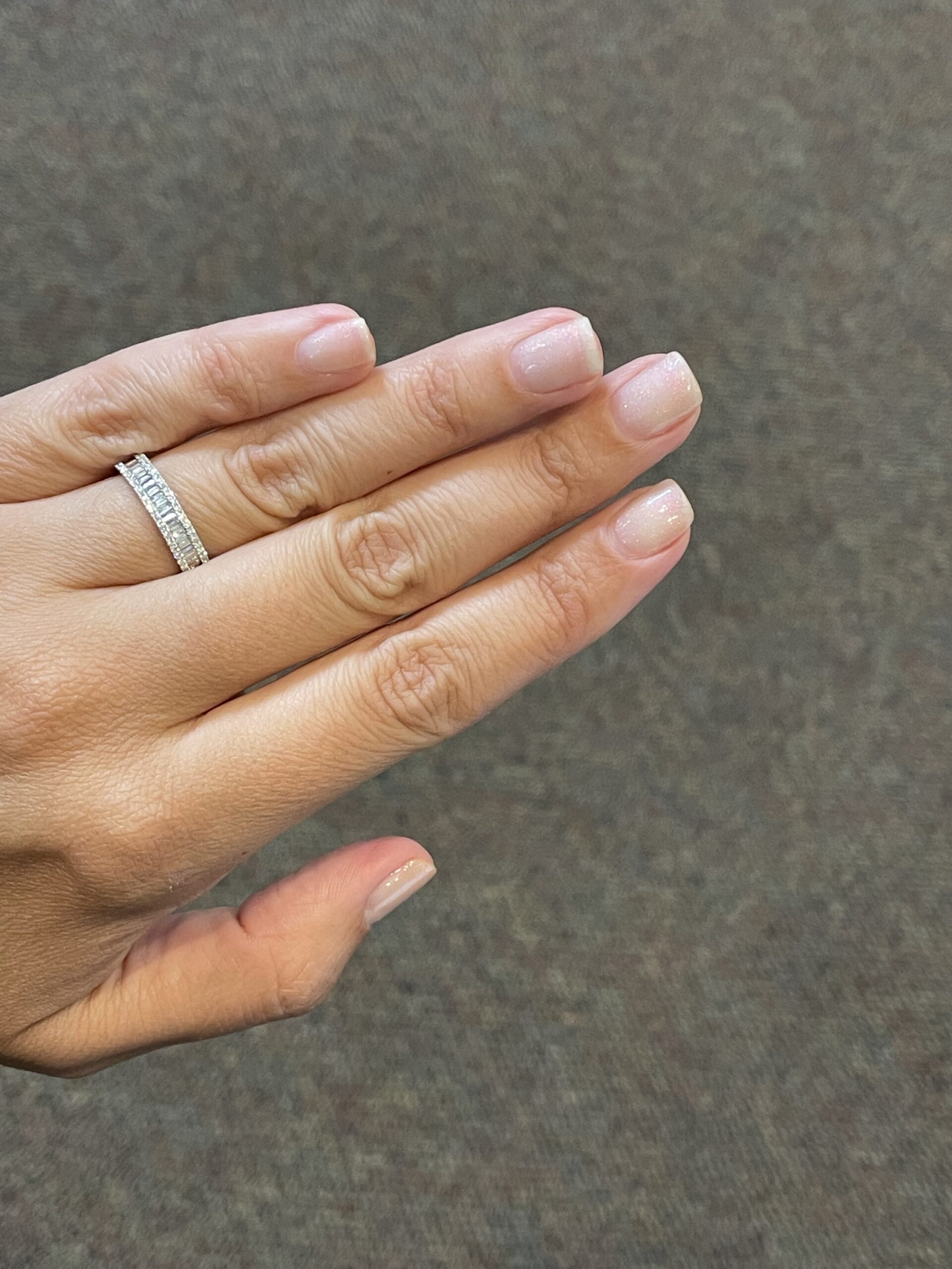 18k White Gold .60 Cttw Genuine Round Brilliant Cut Diamond & Diamond Baguette Band - Image 10