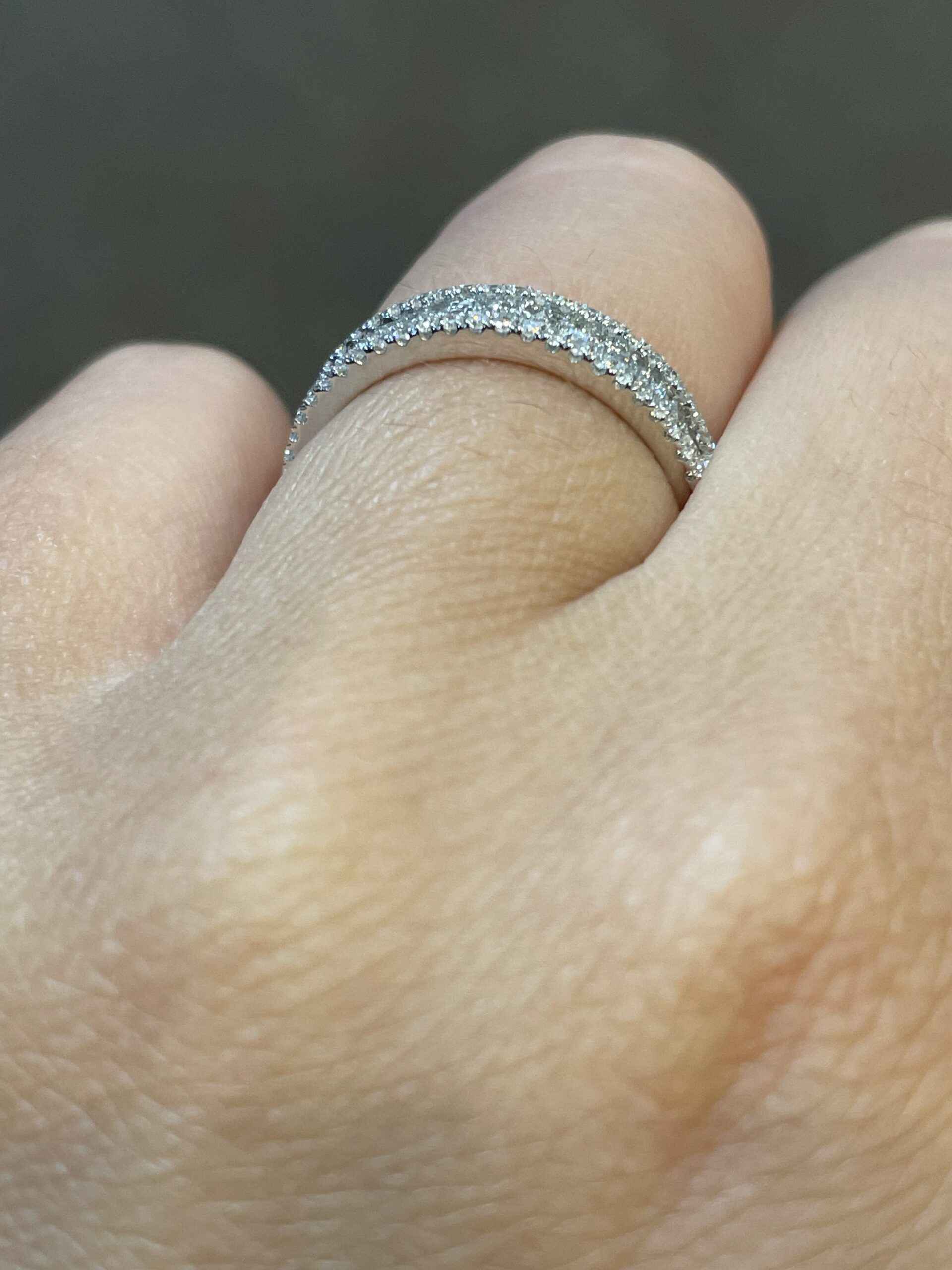 18k White Gold .60 Cttw Genuine Round Brilliant Cut Diamond & Diamond Baguette Band - Image 16