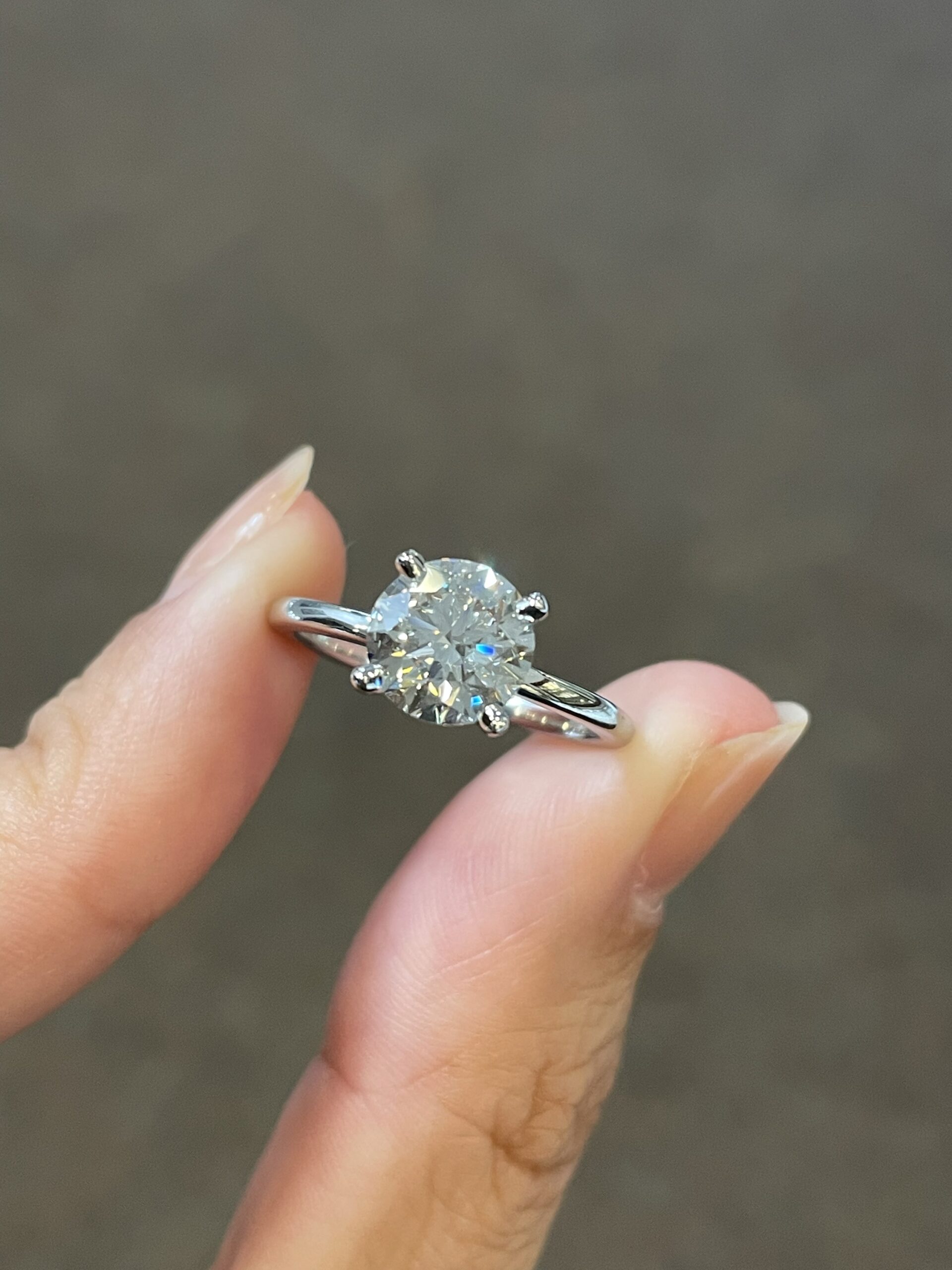 Platinum G.I.A. Certified 1.80 Carat Round Brilliant Cut Diamond Solitaire - Image 2