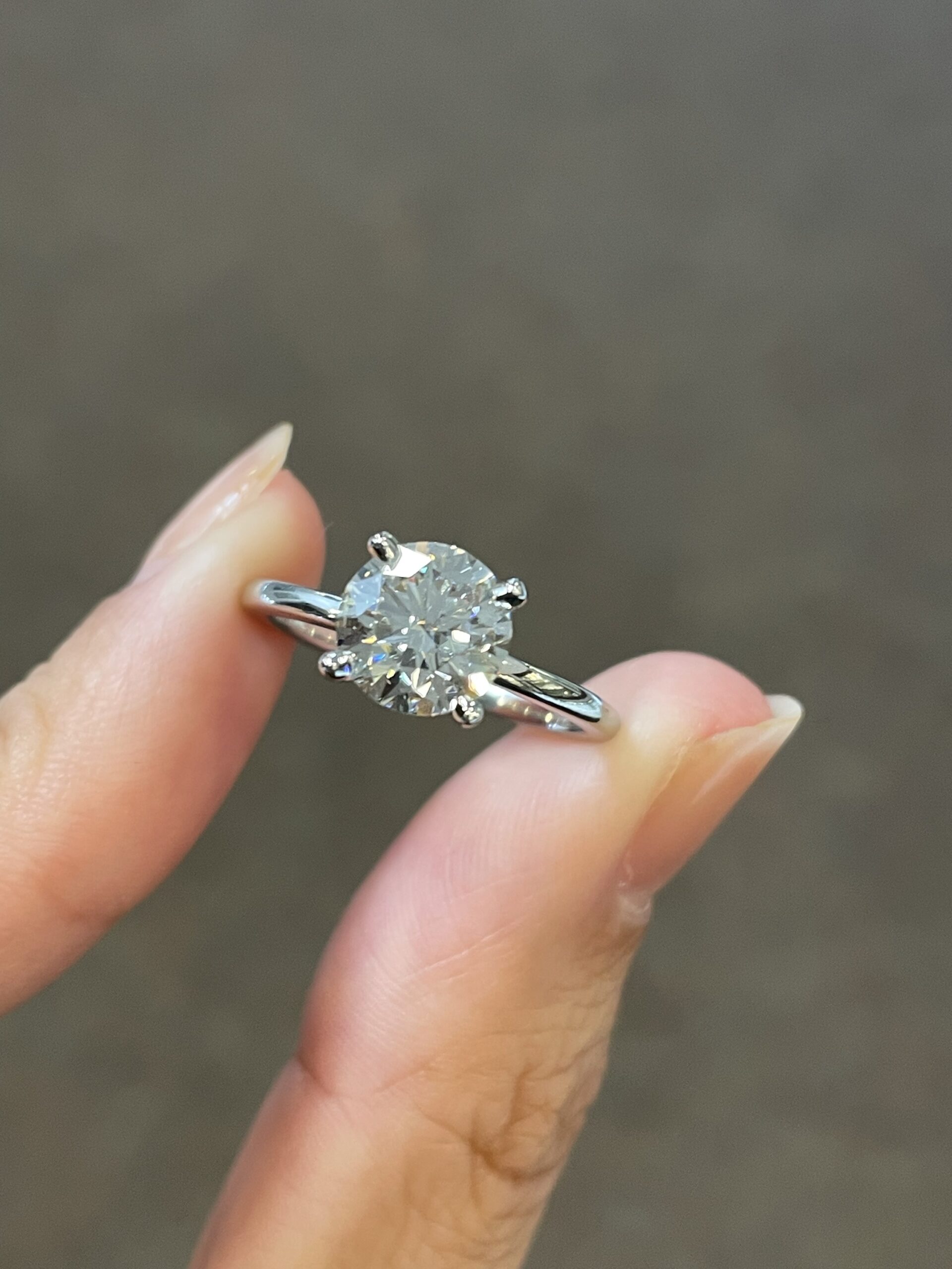 Platinum G.I.A. Certified 1.80 Carat Round Brilliant Cut Diamond Solitaire