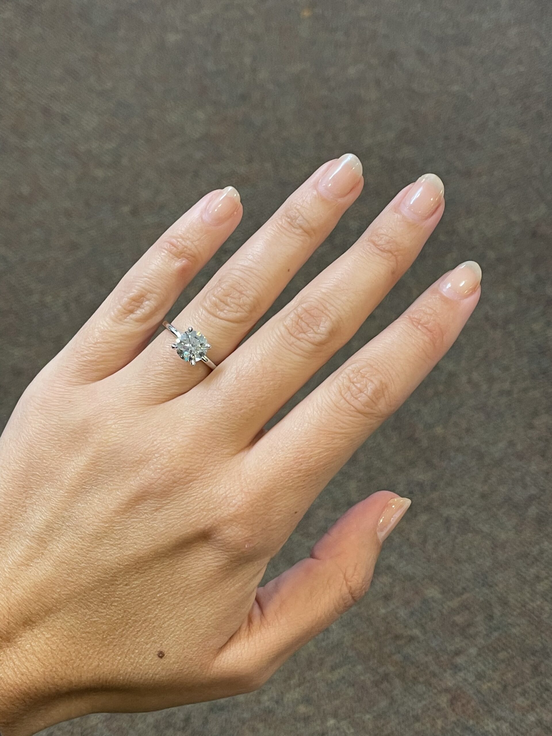 Platinum G.I.A. Certified 1.80 Carat Round Brilliant Cut Diamond Solitaire - Image 7