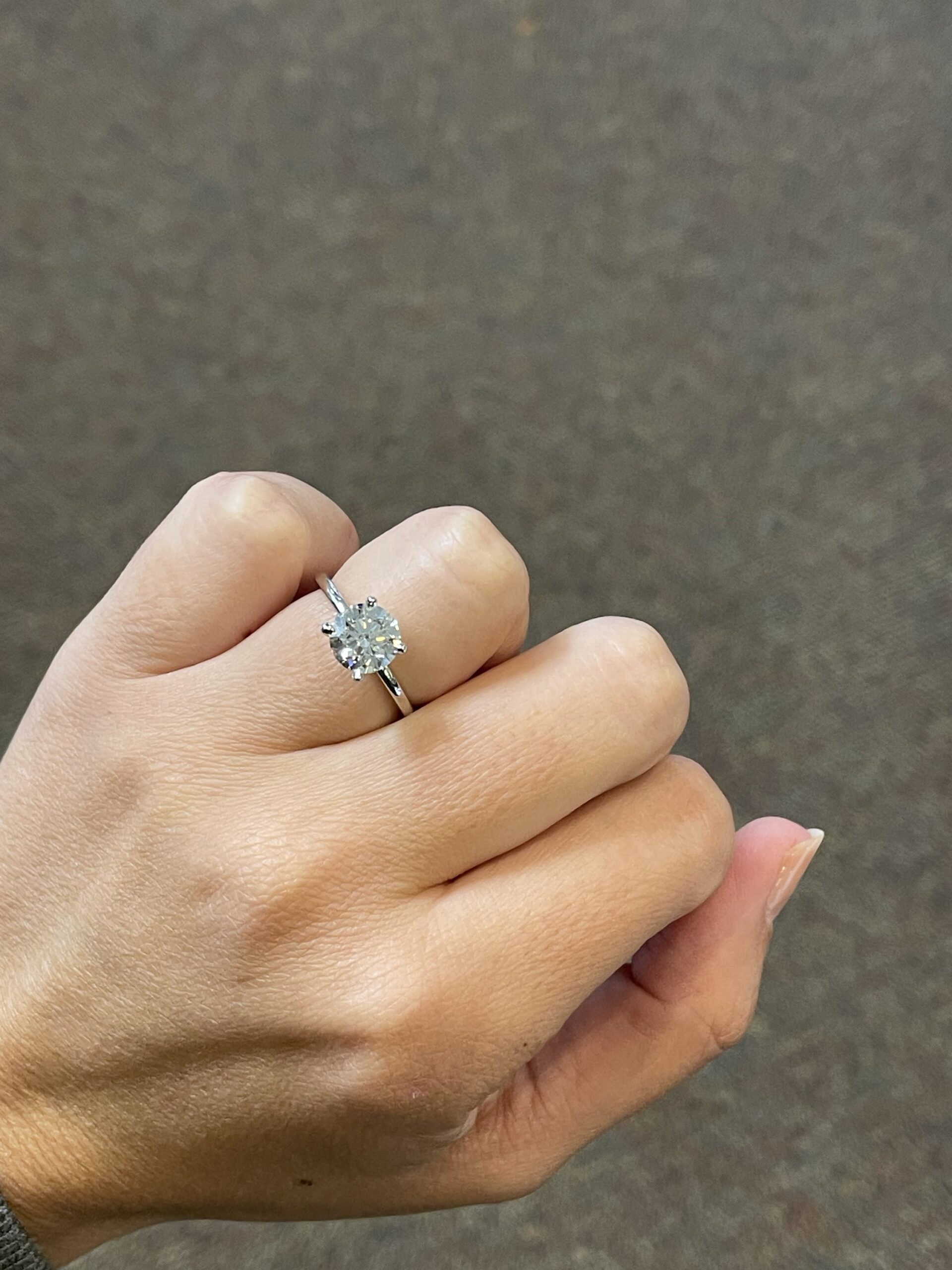 Platinum G.I.A. Certified 1.80 Carat Round Brilliant Cut Diamond Solitaire - Image 8