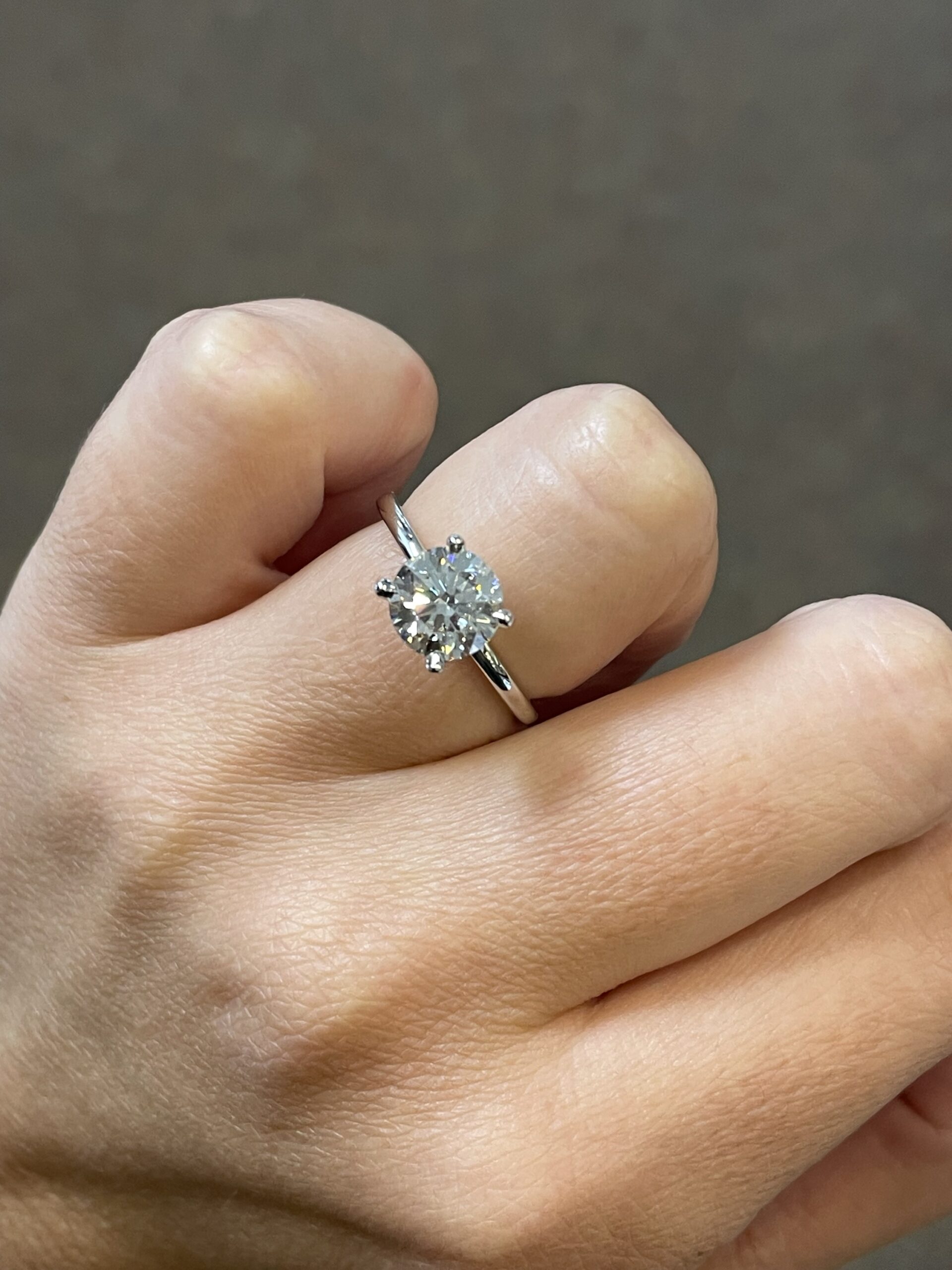 Platinum G.I.A. Certified 1.80 Carat Round Brilliant Cut Diamond Solitaire - Image 9