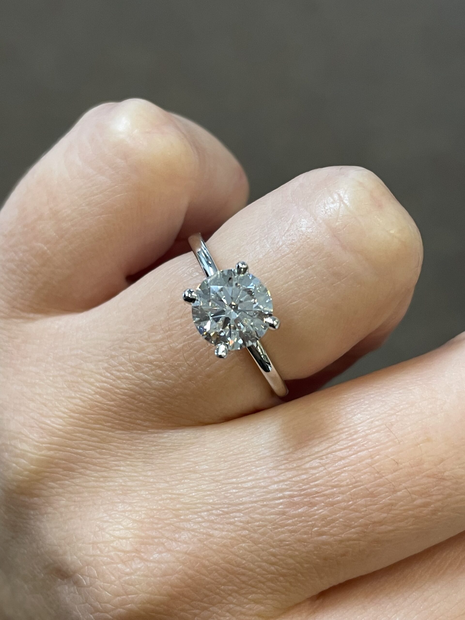 Platinum G.I.A. Certified 1.80 Carat Round Brilliant Cut Diamond Solitaire - Image 10