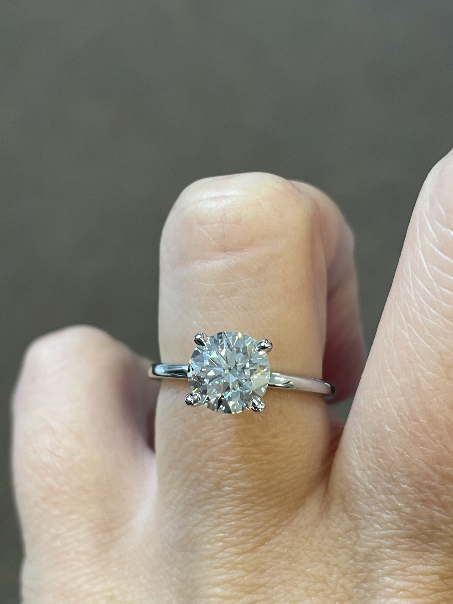 Platinum G.I.A. Certified 1.80 Carat Round Brilliant Cut Diamond Solitaire - Image 12