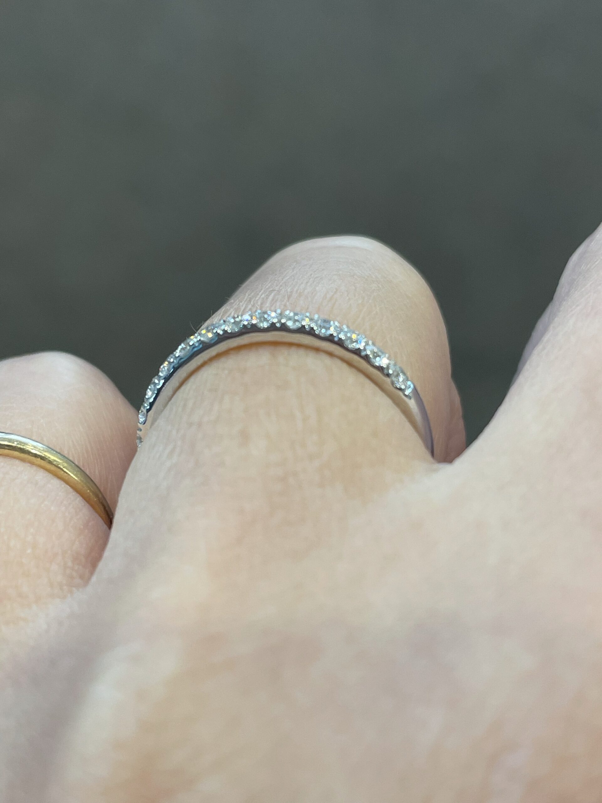 14k White Gold 13 Stone .35 Cttw Genuine Round Brilliant Cut Diamond Band - Image 11