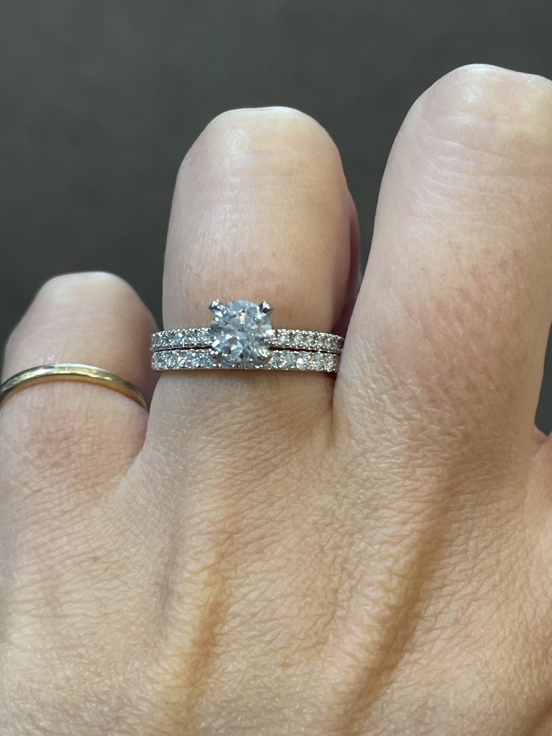 14k White Gold 13 Stone .35 Cttw Genuine Round Brilliant Cut Diamond Band - Image 16