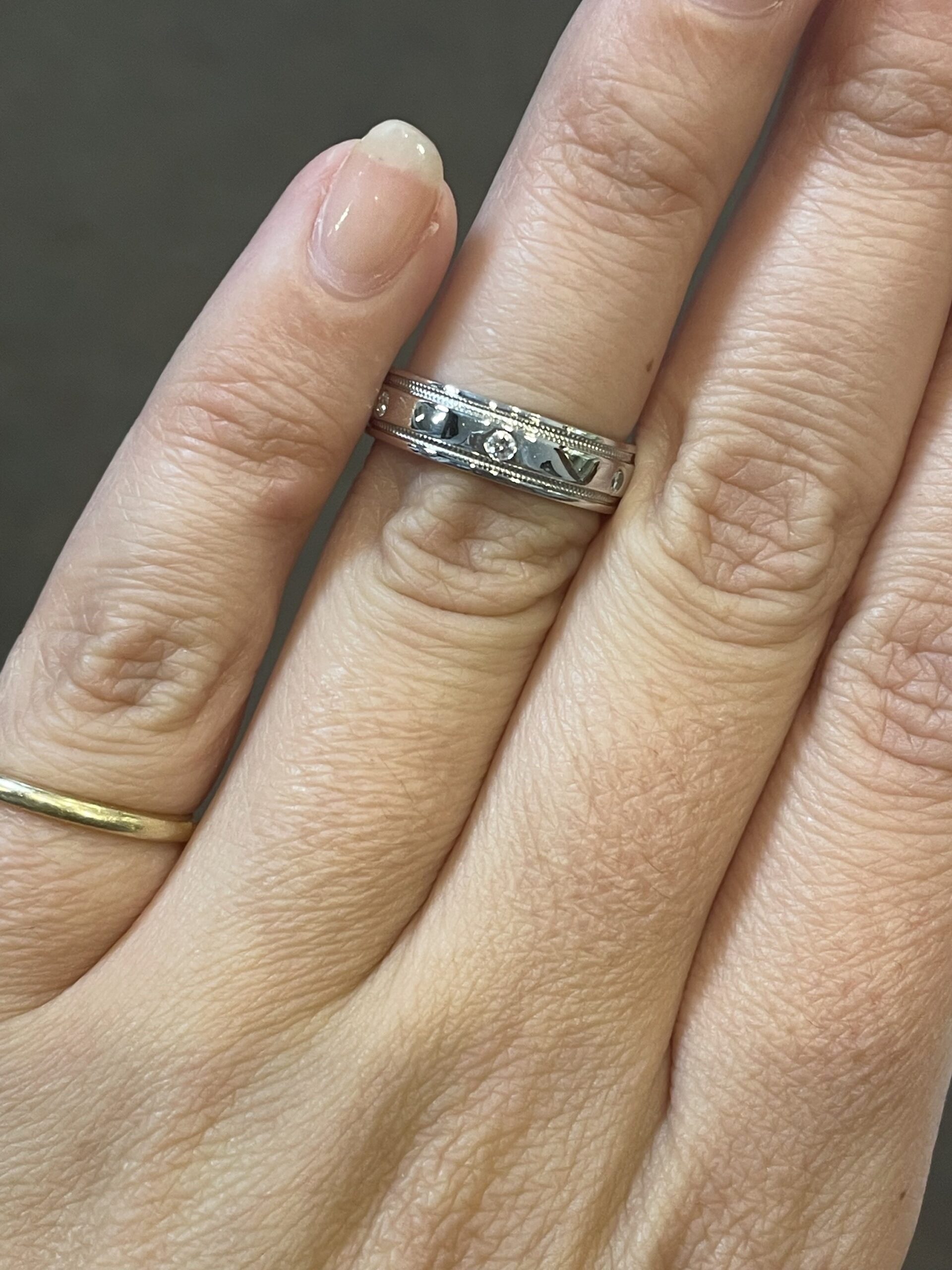 14k White Gold Burnished Set .12 Cttw Genuine Round Brilliant Cut Diamond Eternity Band - Image 19