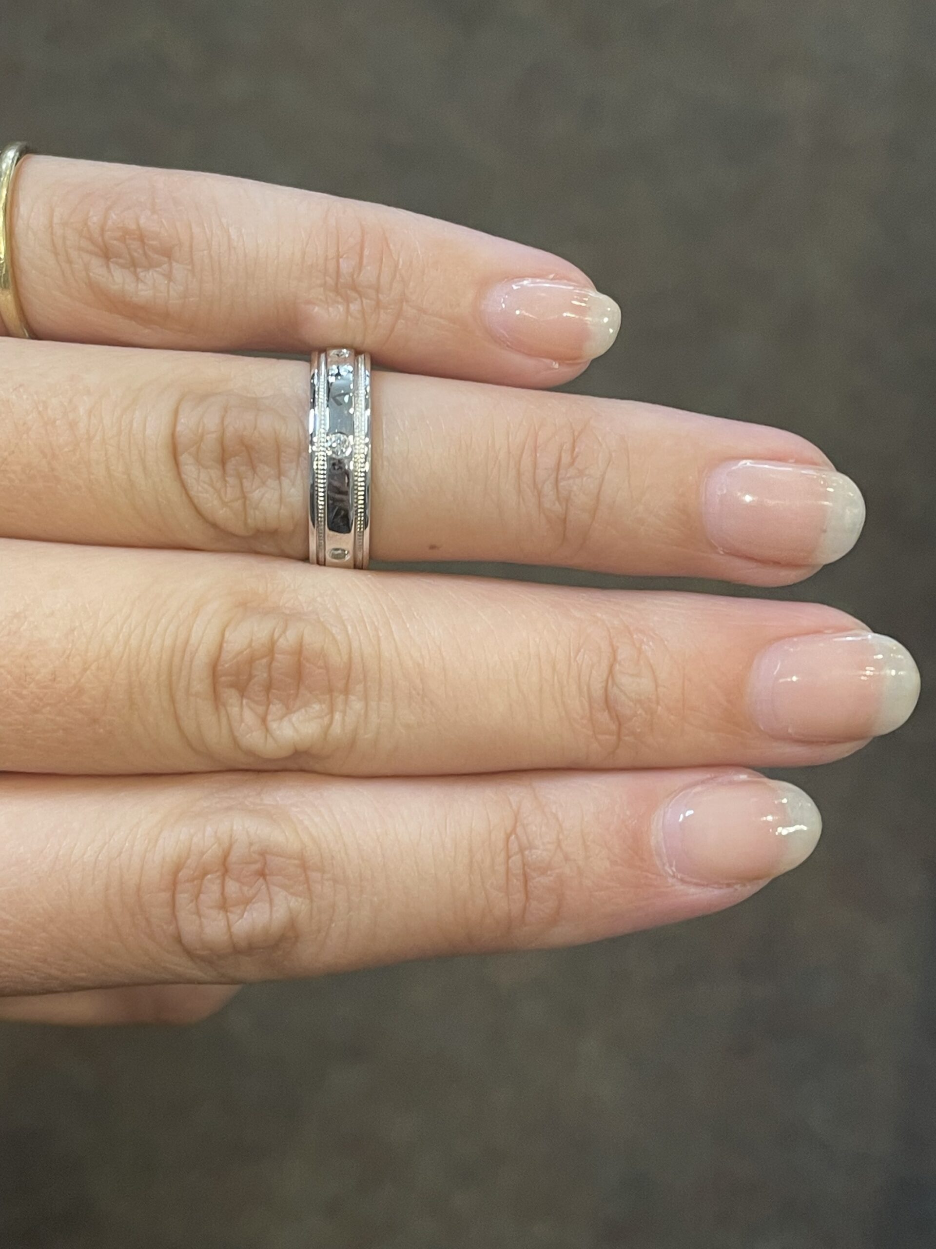 14k White Gold Burnished Set .12 Cttw Genuine Round Brilliant Cut Diamond Eternity Band - Image 11