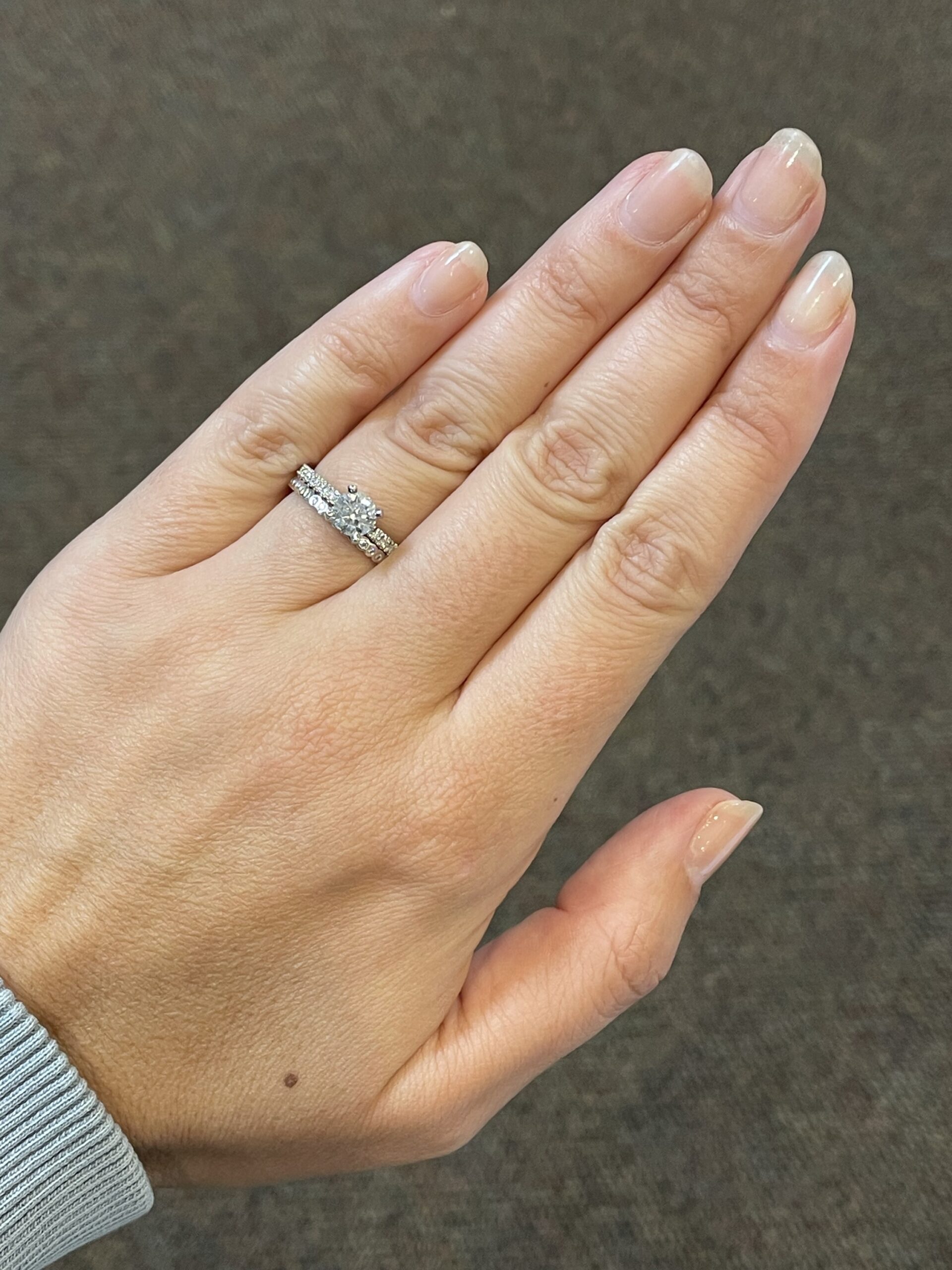 14k White Gold .13 Cttw Genuine Round Brilliant Cut Diamond Delicate Bezel Band - Image 15