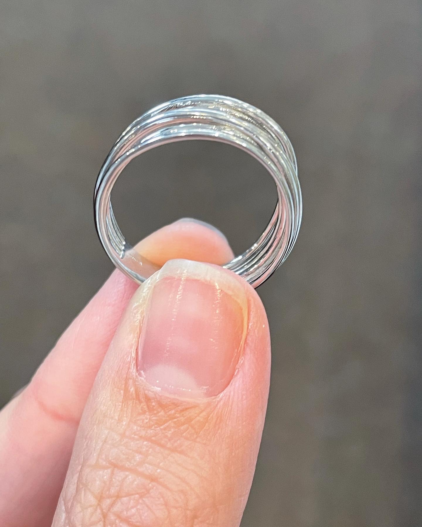 18k White Gold Wire Wrap Ring - Image 7