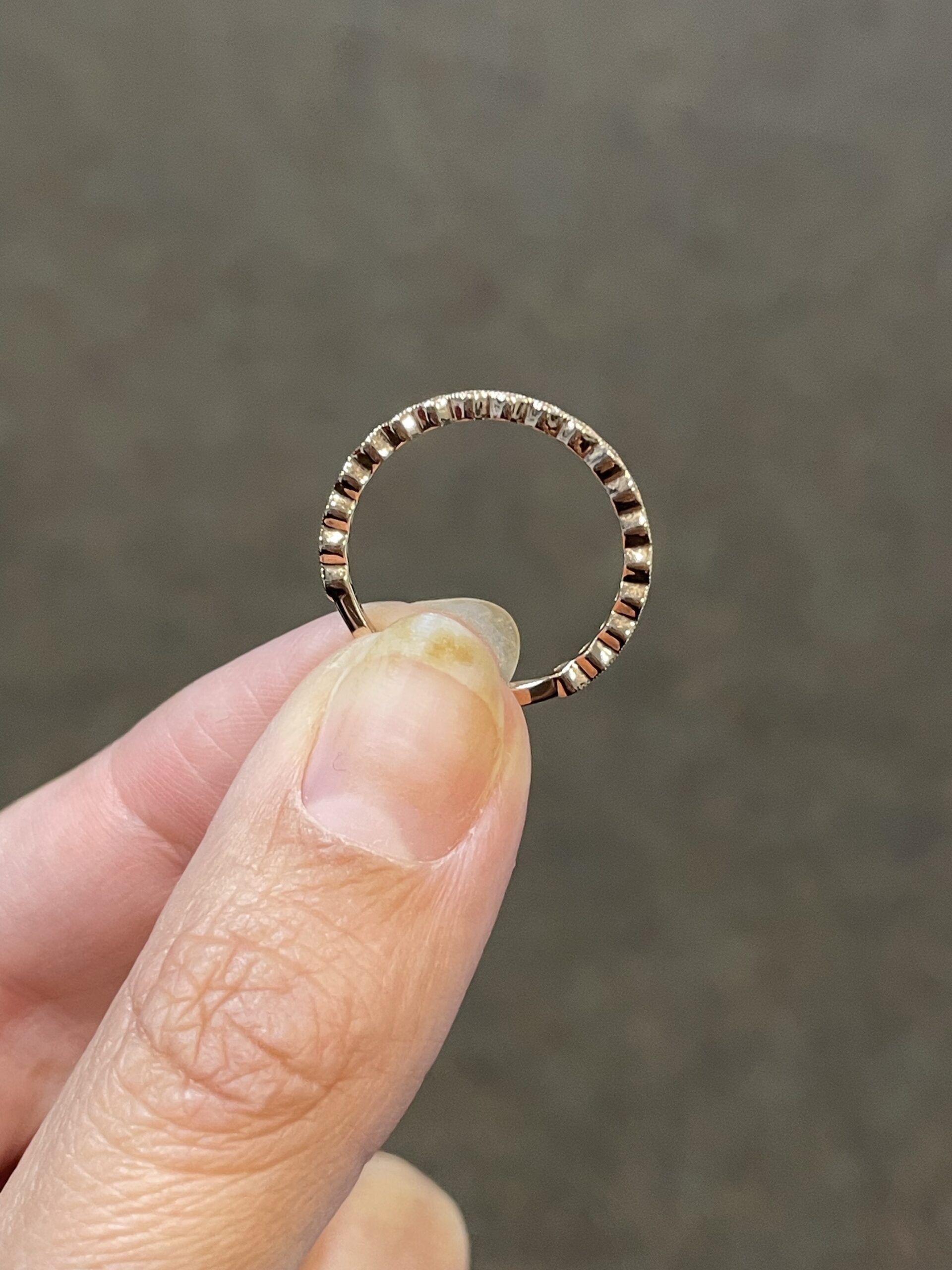 14k Rose Gold Genuine .12 Cttw Round Brilliant Cut Diamond Delicate Wavy Band - Image 6