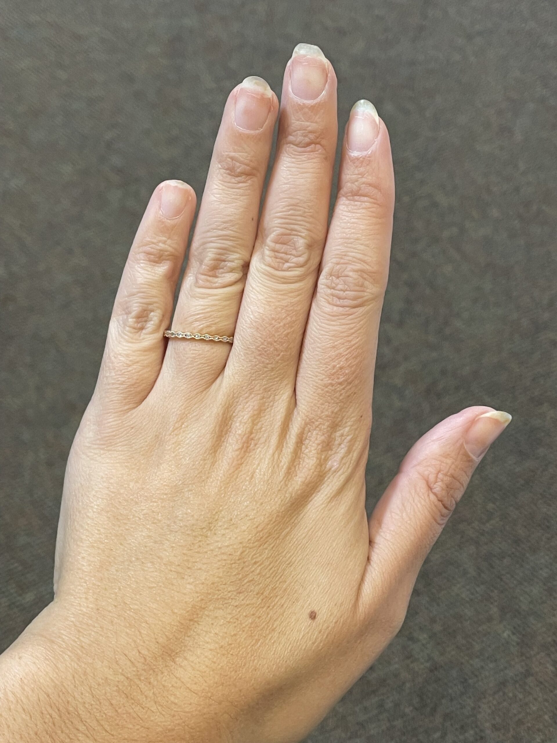 14k Rose Gold Genuine .12 Cttw Round Brilliant Cut Diamond Delicate Wavy Band - Image 12