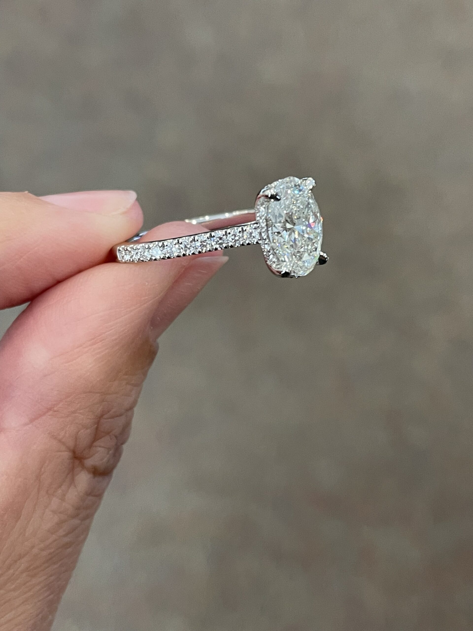 Platinum G.I.A. Certified 1.71 Carat Oval Brilliant Cut Diamond Solitaire - Image 24