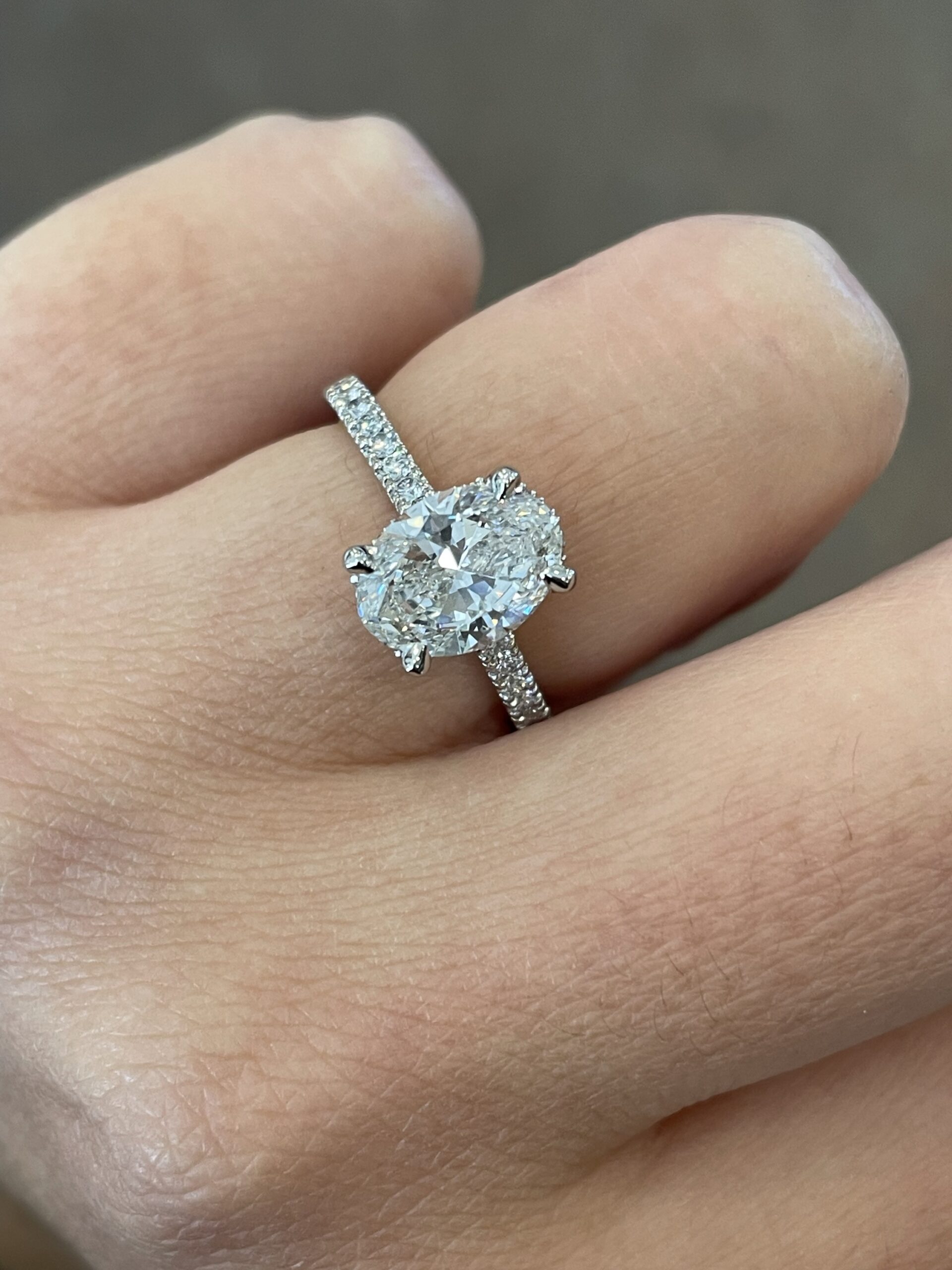 Platinum G.I.A. Certified 1.71 Carat Oval Brilliant Cut Diamond Solitaire - Image 30