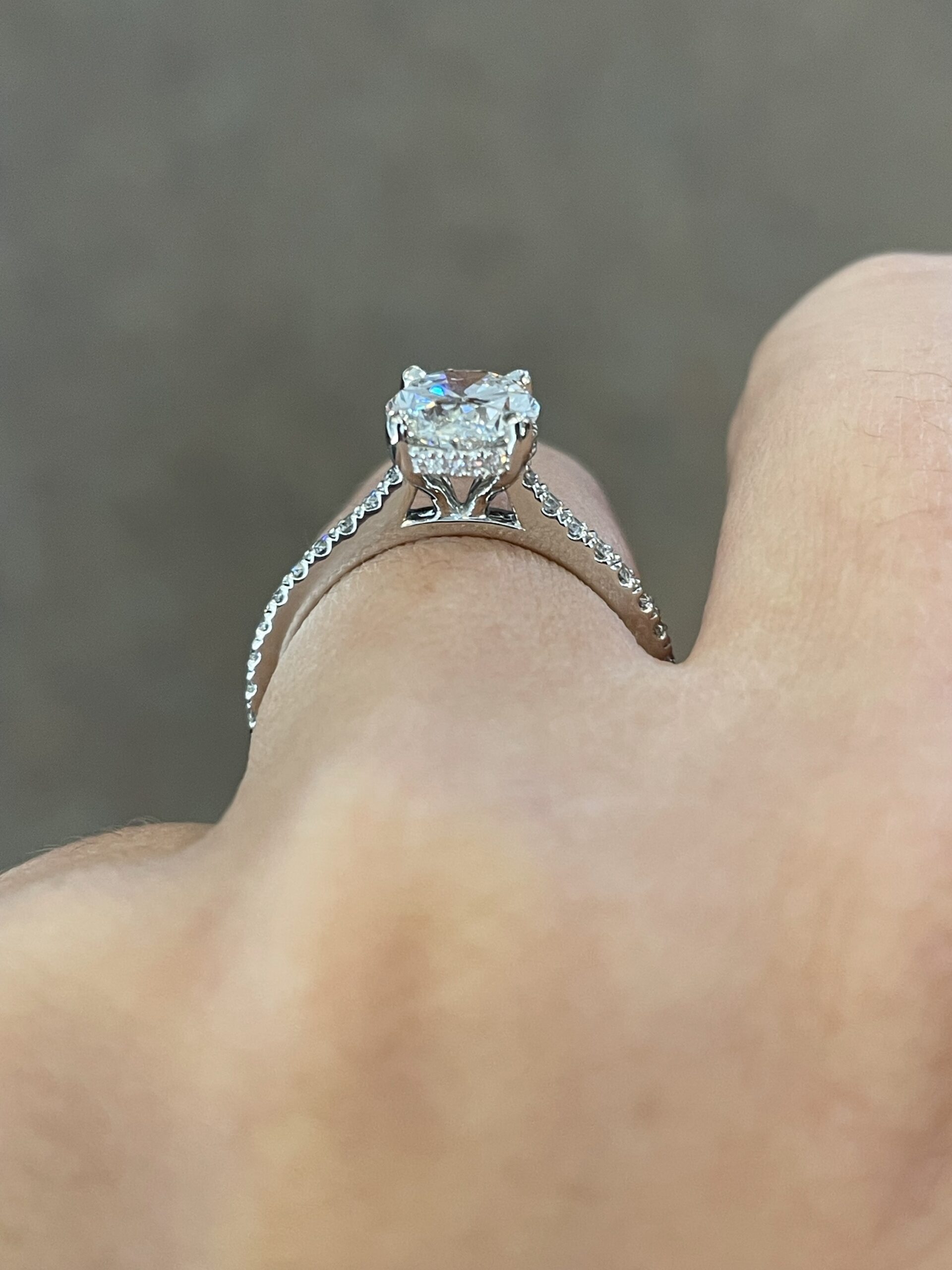 Platinum G.I.A. Certified 1.71 Carat Oval Brilliant Cut Diamond Solitaire - Image 37