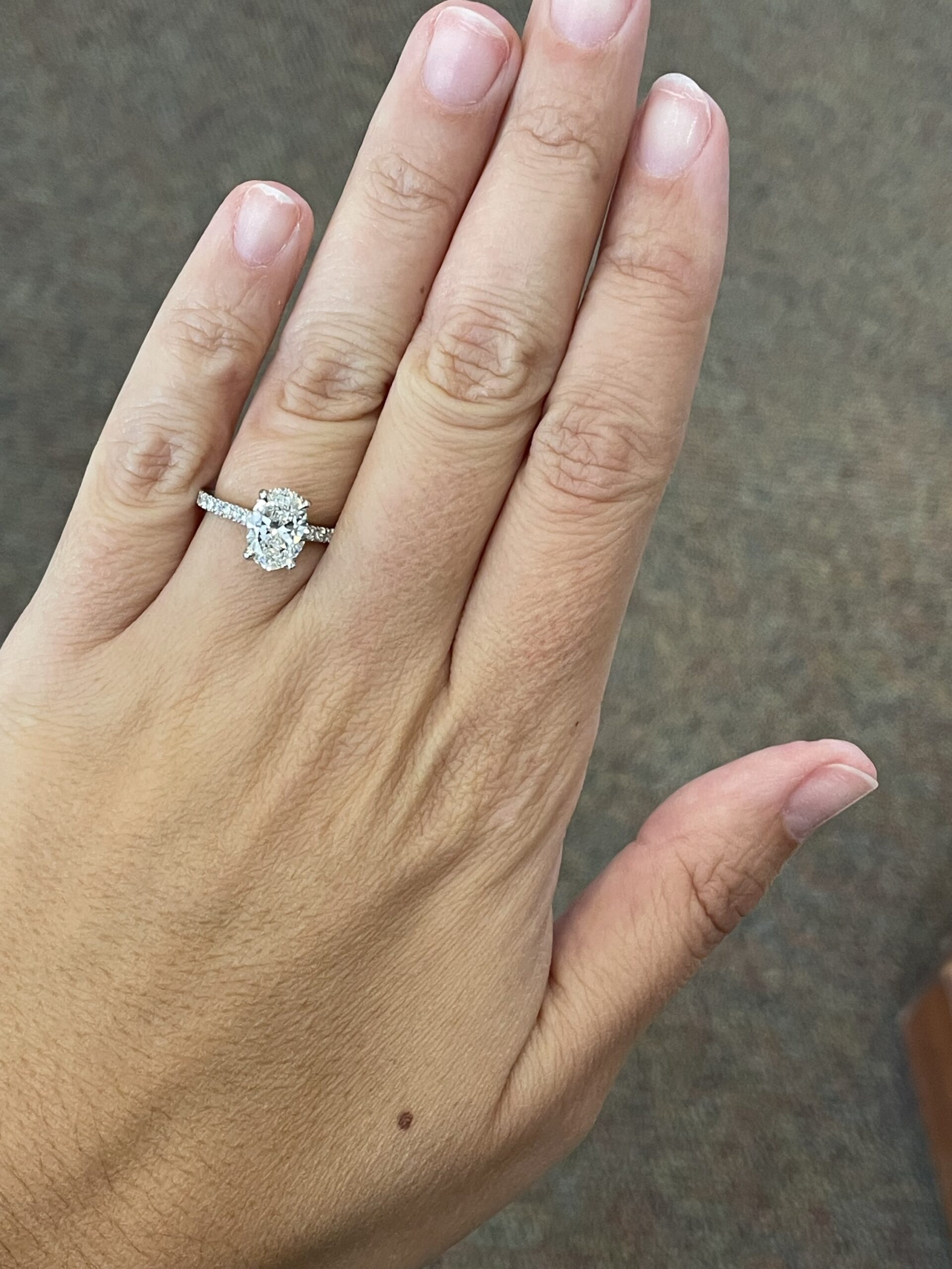 Platinum G.I.A. Certified 1.71 Carat Oval Brilliant Cut Diamond Solitaire - Image 39