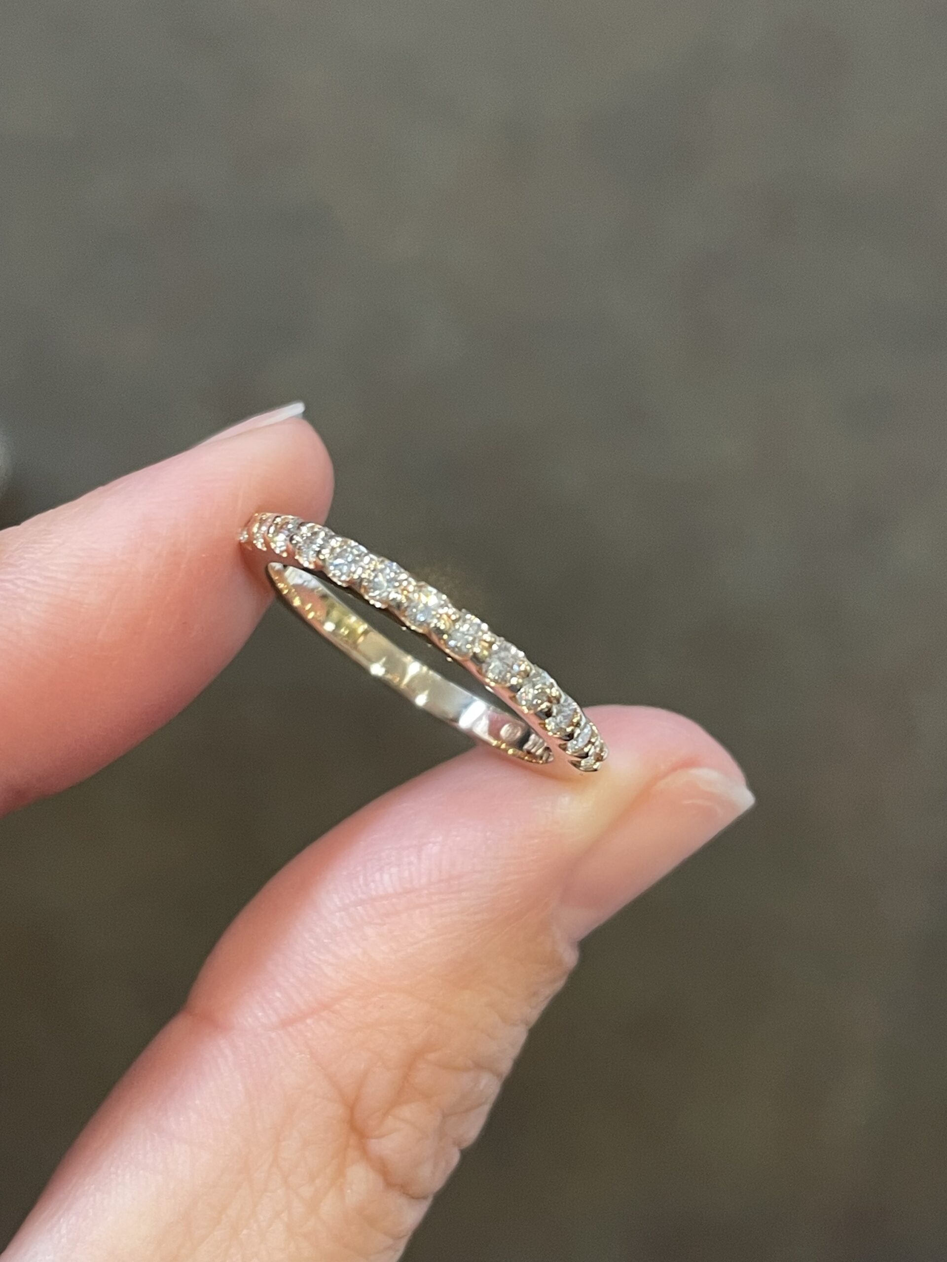 14k Rose Gold Genuine .35 Cttw Shared Prong Diamond Band - Image 2