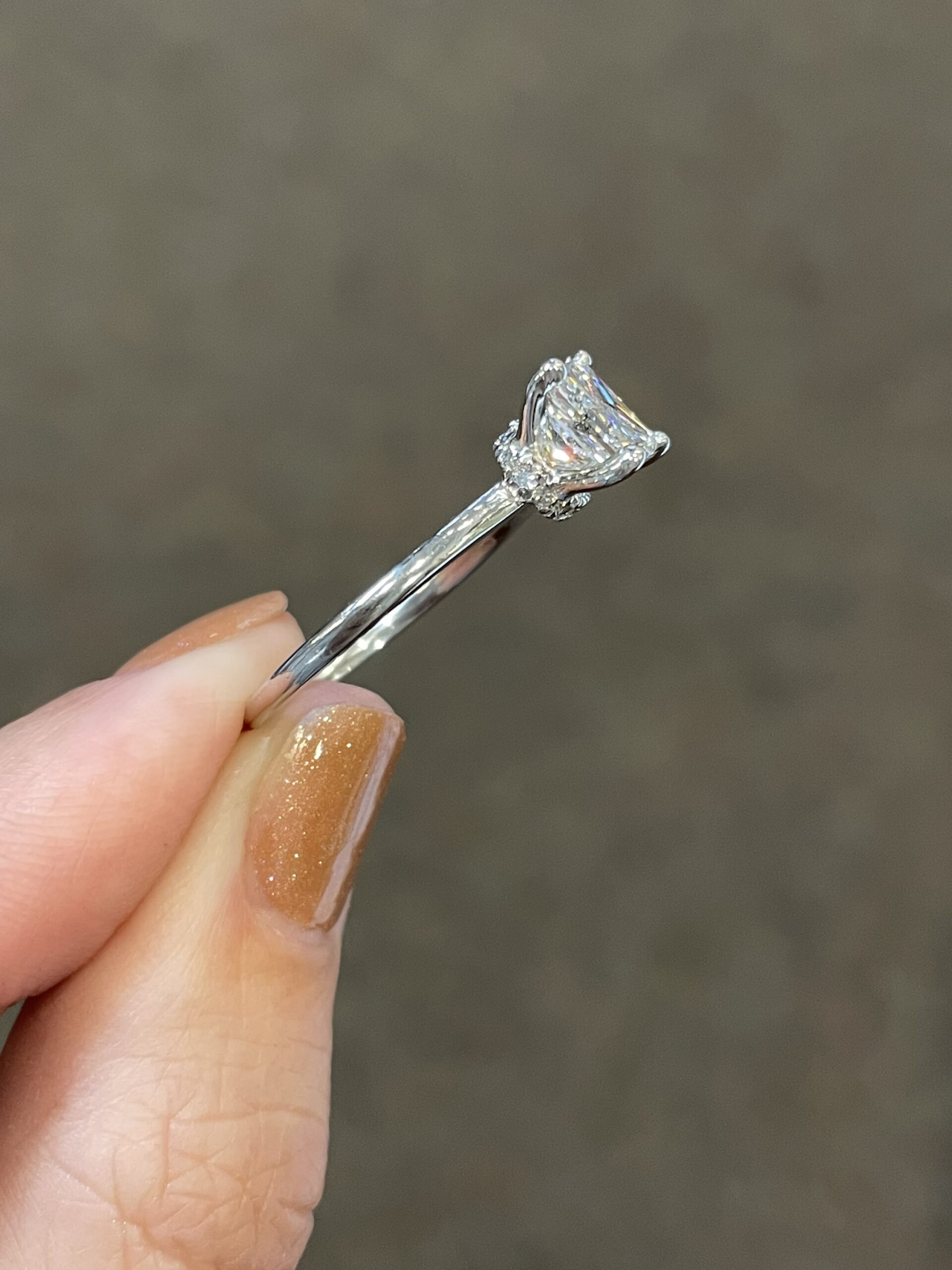 14k White Gold 1.34 Cttw EGL Certified Princess Cut Diamond Solitaire - Image 4