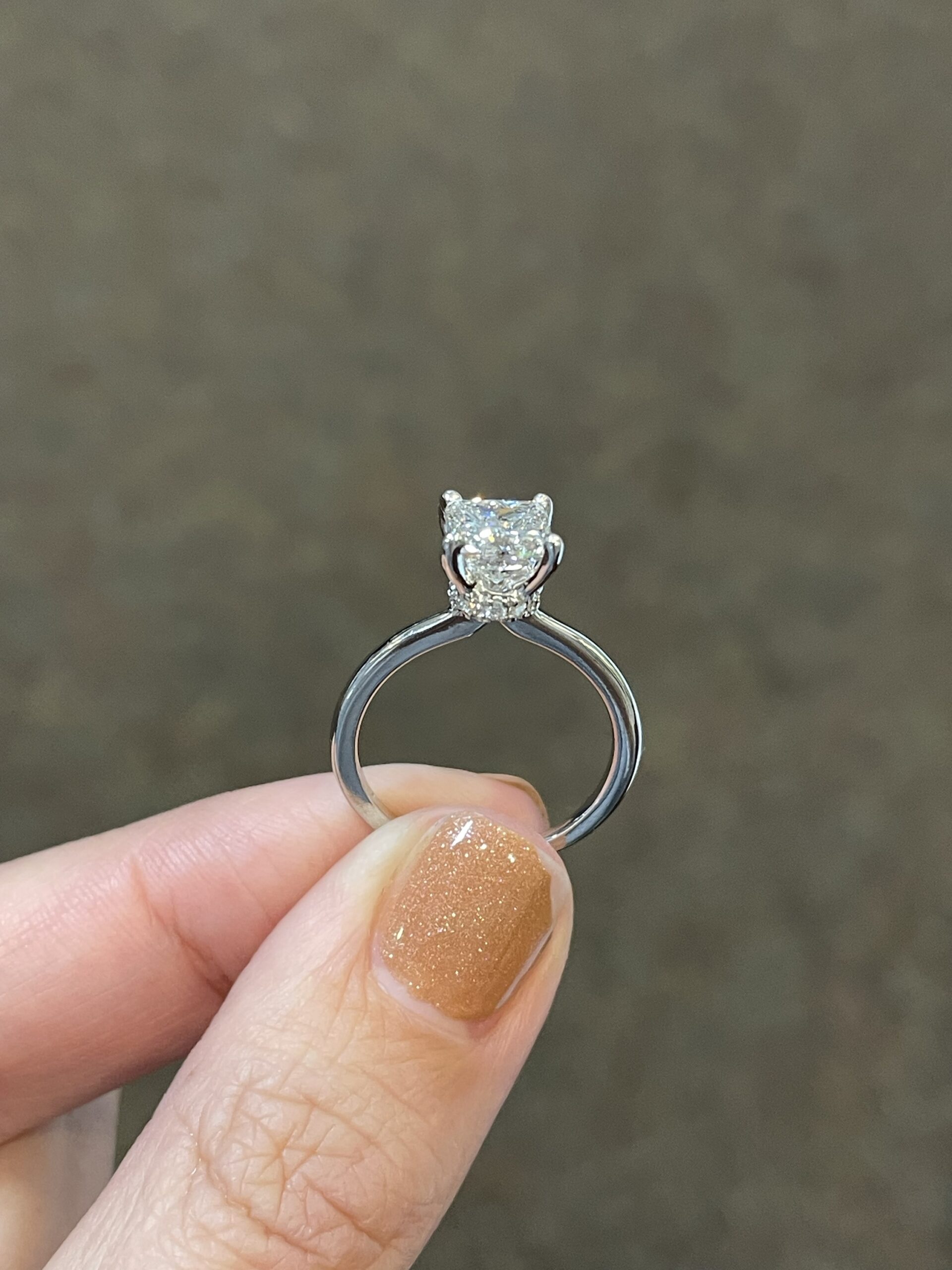 14k White Gold 1.34 Cttw EGL Certified Princess Cut Diamond Solitaire - Image 7