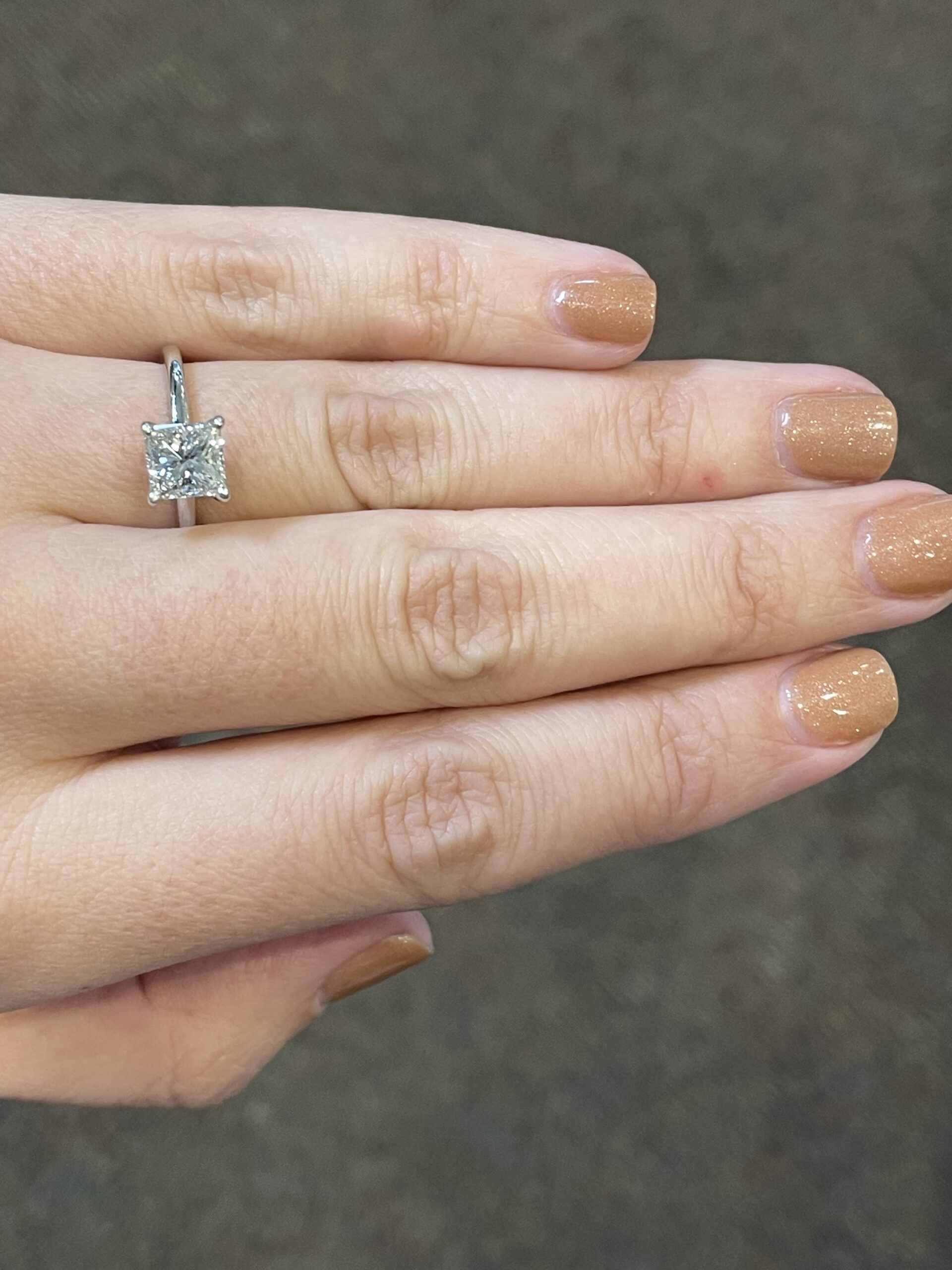 14k White Gold 1.34 Cttw EGL Certified Princess Cut Diamond Solitaire - Image 5