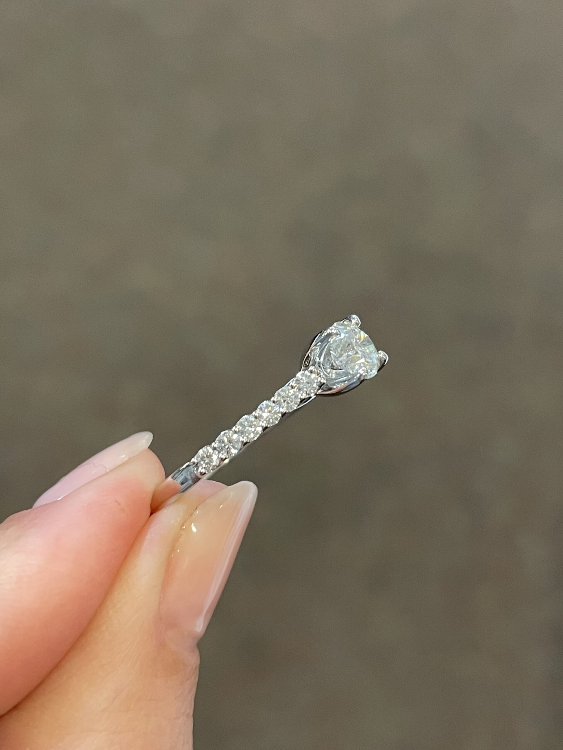 14k White Gold .60 Cttw Genuine Round Brilliant Cut Diamond Engagement Ring - Image 6