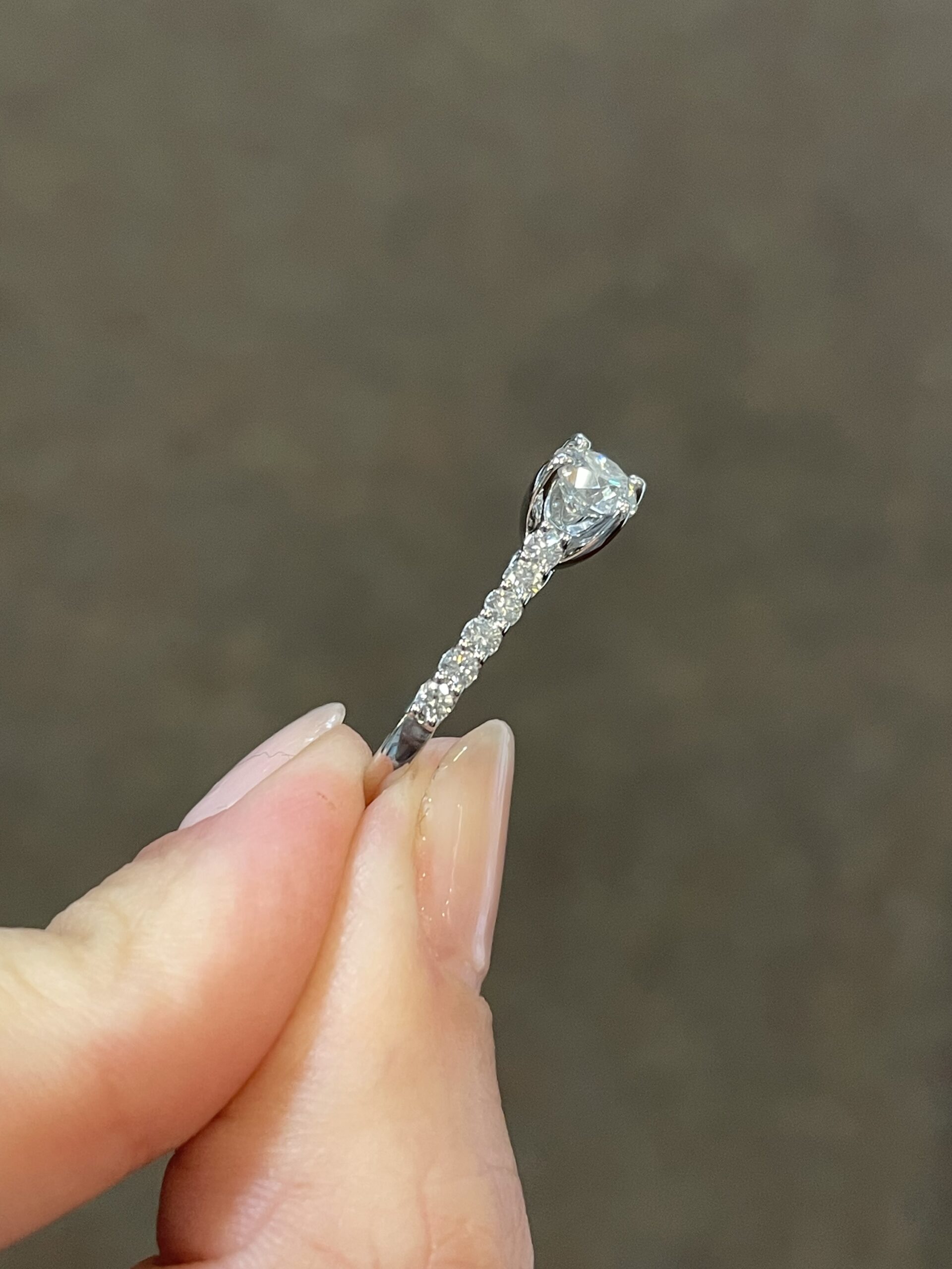 14k White Gold .60 Cttw Genuine Round Brilliant Cut Diamond Engagement Ring - Image 5