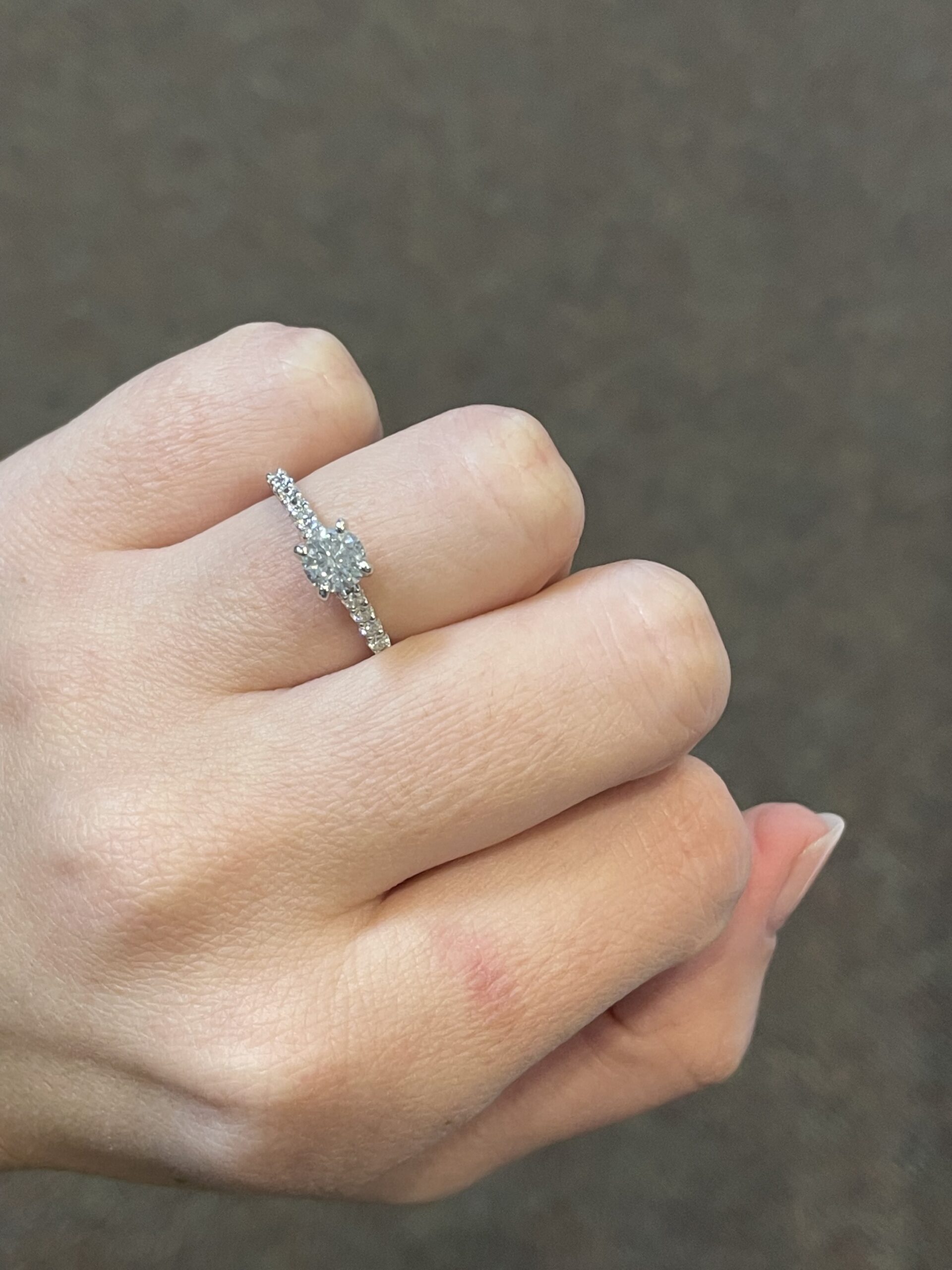 14k White Gold .60 Cttw Genuine Round Brilliant Cut Diamond Engagement Ring - Image 14