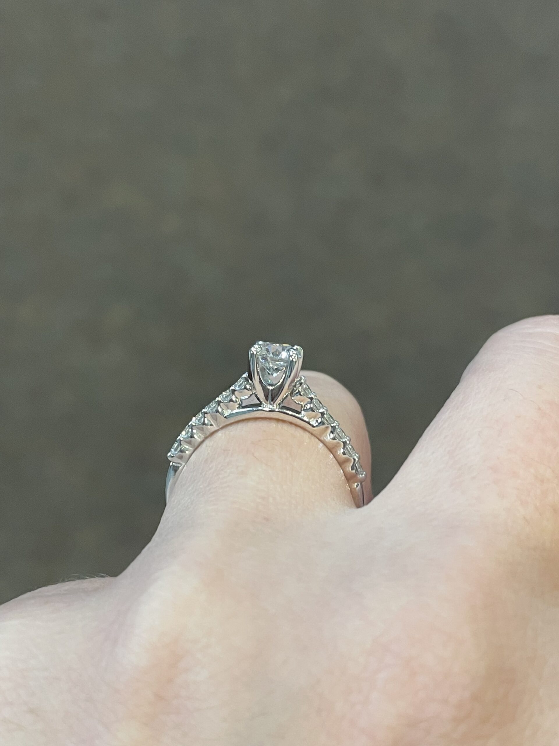 14k White Gold .60 Cttw Genuine Round Brilliant Cut Diamond Engagement Ring - Image 13